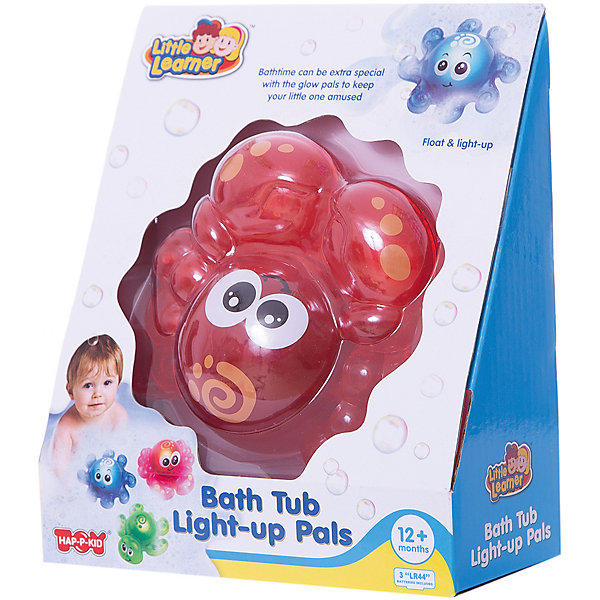 Игрушка для ванной Крабик, со светом, HAP-P-KID Игрушка для ванной Крабик, со светом, HAP-P-KIDИгрушки для ванной<br>Игрушка для ванной Крабик, со светом, Happy Kid (Хэппи Кид) – эта забавная игрушка развеселит вашего малыша во время купания.<br>Игрушка для ванной Крабик от Happy Kid (Хэппи Кид) привлечет внимание вашего малыша и превратит купание в веселую игру! Она выполнена в ярко-розовом цвете в виде забавного крабика с большими глазками. Игрушка оснащена специальным датчиком, благодаря которому начинает светиться при контакте с водой, периодически выключаясь. Хорошо держится на воде, не тонет. Игрушка не имеет острых углов и мелких деталей, её форма обтекаемая. Развивает воображение, цветовосприятие, мелкую моторику, а также помогает ребенку справиться с боязнью воды. Продукция изготовлена из прочного, качественного, безопасного материала, сертифицирована, экологически безопасна, использованные красители не токсичны и гипоаллергенны.<br><br>Дополнительная информация:<br><br>- Материал: пластик<br>- Батарейки: 3 типа AG13/LR44 (входят в комплект)<br>- Размер упаковки: 18 x 15 x 7 см.<br>- Вес: 217 гр.<br><br>Игрушку для ванной Крабик, со светом, Happy Kid (Хэппи Кид) можно купить в нашем интернет-магазине.<br><br>Ширина мм: 180<br>Глубина мм: 150<br>Высота мм: 70<br>Вес г: 217<br>Возраст от месяцев: 12<br>Возраст до месяцев: 36<br>Пол: Унисекс<br>Возраст: Детский<br>SKU: 4726750