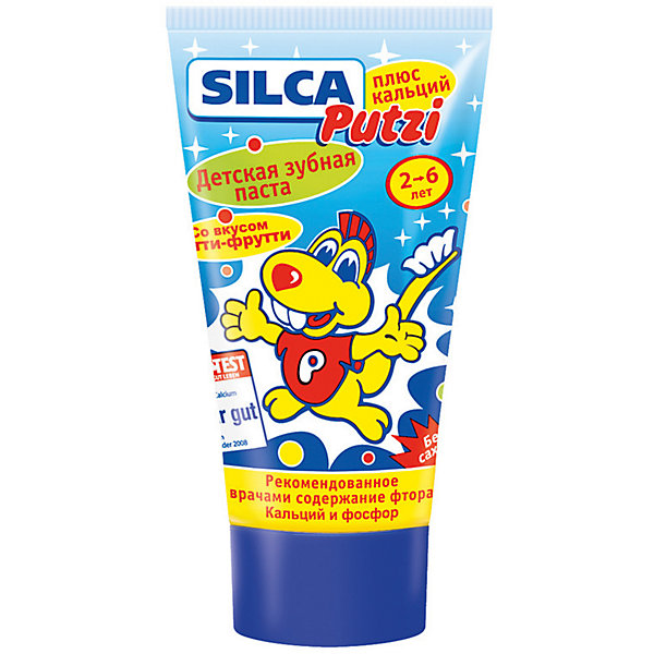 Зубная паста плюс кальций от 2 до 6 лет, Silca, 50 мл.