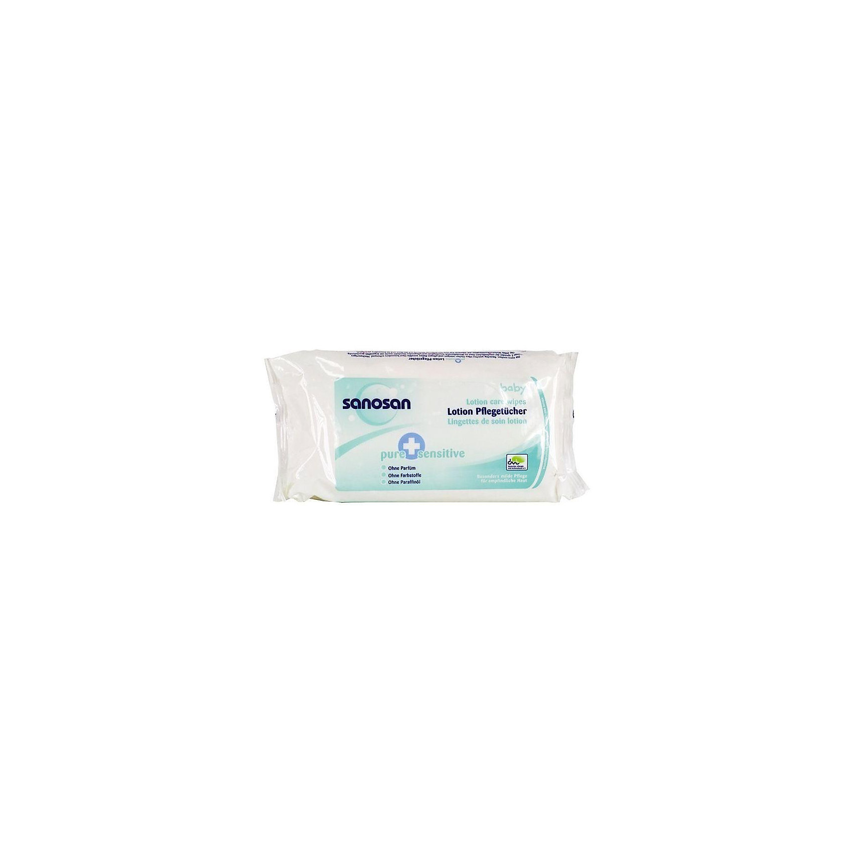 Влажные салфетки для чувствительной кожи Pure+Sensitive, Sanosan, 64 шт Влажные салфетки для чувствительной кожи Pure+Sensitive, Sanosan, 64 штВлажные салфетки<br>sanosan pure+sensitive Влажные салфетки для чувствительной кожи<br>Удивительно пушистые флисовые салфетки очень мягко, без усилий очистят тонкую детскую кожу, одновременно ухаживая за ней. Высокое содержание витамина Е гарантирует увлажнение чувствительной кожи в области трусиков, а миндальное масло приятно смягчит ее. Уникальная формула пропитки с аллантоином оказывает ярко выраженное успокаивающее действие и идеально воспринимается даже самой чувствительной кожей. С первых дней жизни.<br>без отдушек<br>без красителей и консервантов<br>без парафина<br>без парабенов<br>Ингредиенты:<br>AQUA, CETEARYL ISONONANOATE, GLYCERIN, PHENOXYETHANOL, POLYGLYCERYL-2 DIPOLYHDROXYSTEARATE, LAURYL POLYGLUCOSE, PRUNUS AMYGDALUS DULCIS (SWEET ALMOND) OIL, PARFUME, BENZOIC ACID, SODIUM POLYACRYLATE, DEHYDROACETIC ACID, TOCOPHERYL ACETATE, CITRIC ACID<br><br>Ширина мм: 143<br>Глубина мм: 500<br>Высота мм: 60<br>Вес г: 360<br>Возраст от месяцев: -2147483648<br>Возраст до месяцев: 2147483647<br>Пол: Унисекс<br>Возраст: Детский<br>SKU: 4729897
