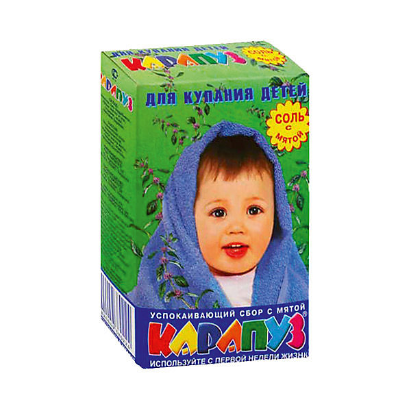 Соль для ванны детская мята, КАРАПУЗ , 500 гр. Соль для ванны детская мята, КАРАПУЗ , 500 гр.Косметика для малыша<br>Экологически чистая океаническая соль с экстрактами трав.<br>Обогащает воду минералами, необходимыми для здоровья ребёнка.<br><br>Экстракты трав содержат эфирные масла, флавоноиды, хамазулен и витамин С, которые в соединении с солью обеспечивают нежной коже малыша хороший уход. <br><br>Если использовать соль регулярно, можно обеспечить профилактику опрелостей и способствовать быстрому заживлению потёртостей и царапинок на коже ребёнка.<br><br>Солевые ванночки с травками успокаивают детей, улучшают настроение, снижают аллергические реакции. После принятия такой ванночки ребёнок будет бодрым и жизнерадостным;<br>В состав входит океаническая соль, эфирное масло мяты, глицерин, вода, пищевой краситель.<br><br>Ширина мм: 200<br>Глубина мм: 500<br>Высота мм: 100<br>Вес г: 500<br>Возраст от месяцев: -2147483648<br>Возраст до месяцев: 2147483647<br>Пол: Унисекс<br>Возраст: Детский<br>SKU: 4729908