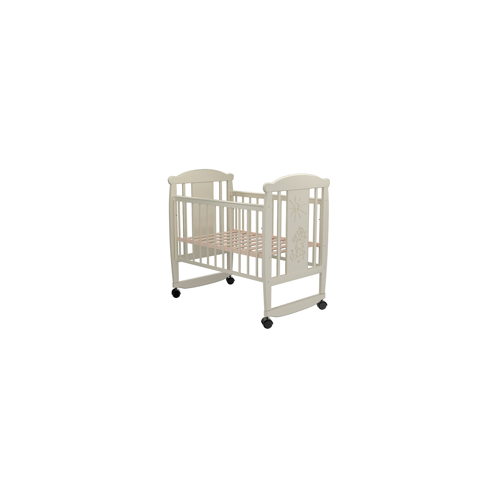 Valle Кроватка Cat 02, Valle, слоновая кость обычная кроватка ведрусс иришка 2 слоновая кость
