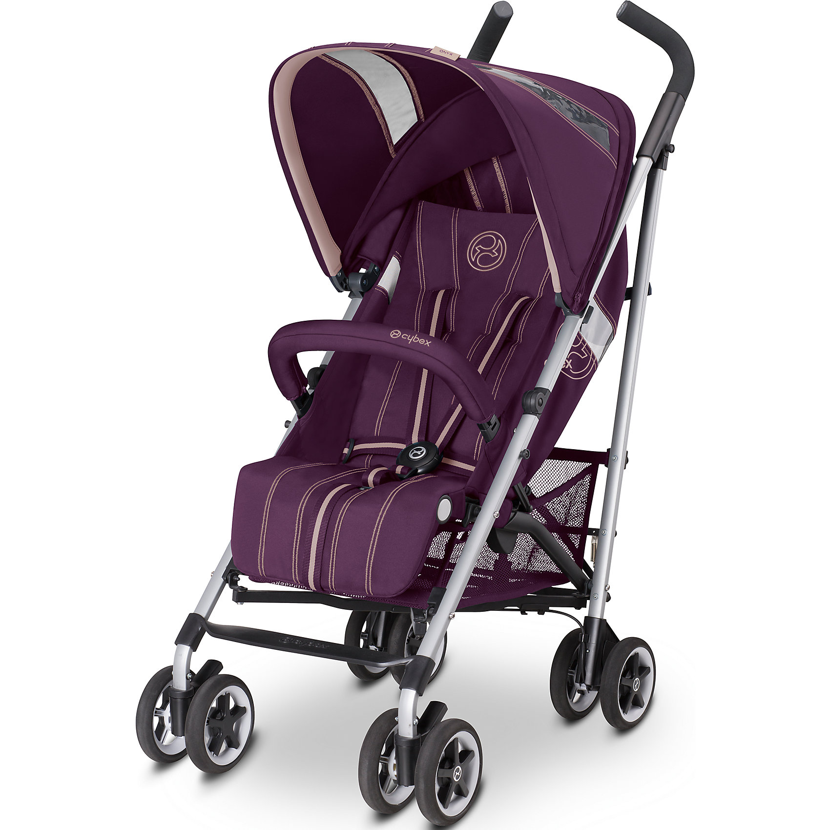 Коляска-трость Cybex Onyx Princess, розовый 2016 Коляска-трость Cybex Onyx Princess, розовый 2016Коляски-трости<br>Cybex Onyx - это легкая и маневренная коляска-трость, которая просто идеально подходит для прогулок по городу, удобна в магазине или в общественном транспорте, а также во время путешествий и поездок на автомобиле. Коляска легко складывается и раскладывается. Подходит для детей с 6 месяцев и примерно до 3 лет. <br><br>Особенности:<br>- 4 положения спинки. Спинка откидывается почти горизонтально, что очень удобно для малыша во время сна на прогулке (170?)<br>- 5-ти точечные ремни безопасности с запатентованной системой натяжения ремней одним нажатием обеспечат вашему малышу надежную защиту;<br>- Обивка выполнена из дышащих материалов, летом коляска хорошо вентилируется, что сделает прогулку малыша еще комфортнее;<br>- Есть съемный бампер (перекладина безопасности перед ребенком);<br>- Внушительный капюшон будет отличной защитой малышу от солнца;<br>- Прочный силиконовый дождевик, который идет в комплекте, надежно укроет вашего ребенка от дождя;<br>- Смотровое окошко на капюшоне дает возможность наблюдать за малышом;<br>- В капюшоне Сайбекс Оникс есть дополнительный карман для необходимых мелочей, которые должны быть под рукой;<br>- Регулируемая подножка значительно удлиняет спальное место;<br>- Удобные, эргономичной формы ручки с нескользящими накладками (ручки не регулируются);<br>- Прочная рама из 100% алюминия очень легкая, благодаря чему коляской легкой управлять и она удобна для транспортировки;<br>- 4 пары сдвоенных колес, которые изготовлены из плотной и прочной резины, а литые диски на колесах сделаны из бесшумного и морозоустойчивого пластика;<br>- Передние поворотные колеса (вращаются на 360 градусов), которые легко фиксируются, обеспечивают отличную управляемость и маневренность коляски;<br>- На задних колесах Cybex Onyx центральный тормоз, который надежно удержит коляску на месте. Также на задних колесах мягкая подвеска, которая будет сглаживать неровности на дороге;<br>для удобства переноса сложенной коляски имеется ручка для переноски;<br>- Благодаря системе компактного складывания «зонтиком», коляску легко можно сложить одной рукой. Есть замок от случайного раскладывания сложенной коляски;<br>- Есть вместительная корзина для покупок.<br><br>Ширина мм: 940<br>Глубина мм: 280<br>Высота мм: 280<br>Вес г: 7700<br>Возраст от месяцев: 0<br>Возраст до месяцев: 36<br>Пол: Женский<br>Возраст: Детский<br>SKU: 4738663