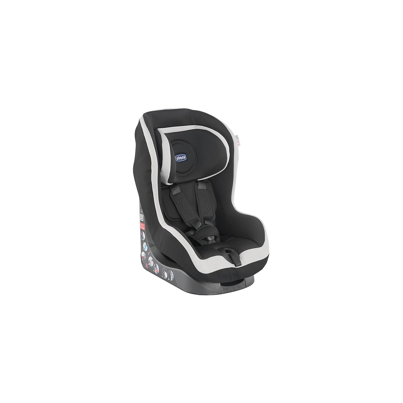 Автокресло Go-One, 9-18 кг., CHICCO, coal Автокресло Go-One, 9-18 кг., CHICCO, coalАвтокресло предназначено для перевозки детей от 1 года до 4 лет в автомобиле. <br>Безопасность при движении обеспечивает противоударная конструкция с прослойкой, которая минимизирует силу удара. В автокресло встроен собственный ремень безопасности, который имеет единую систему натяжения и регулируется по росту ребенка. У подголовника автокресла 6 позиций, установить в одну из них можно легко, одним движением, благодаря эксклюзивной системе безопасности. Сидение автокресла GO-ONE удобное, широкое и комфортное, имеет 5 разных положений. Мягкая обивка чехла выполнена из качественных дышащих тканей. А новые очень крепкие плечевые ремни не скручиваются, что обеспечит малышу необходимый комфорт и безопасность.<br><br>Особенности:<br>- Для детей от 1 года до 4-х лет (от 9 до 18 кг.)<br>- Имеет 5 положений наклона спинки;<br>- Подголовник регулируется по высоте - 6 позиций;<br>- Кресло имеет противоударную конструкцию с прослойкой;<br>- Чехол из воздухопроницаемой ткани легко снимается и стирается;<br>- Ребенок фиксируется в кресле внутренним ремнем автокресла;<br>- Отвечает Европейским стандартам качества ECE R44/04<br>- Кресло крепится в автомобиле с помощью штатных ремней безопасности.<br><br>Дополнительная информация:<br><br>- Цвет: Coal.<br>- Вес ребенка: до 18 кг.<br>- Материал: пластик, полиэстер.<br>- Размеры автокресла: 42х72х52 см.<br>- Вес в упаковке: 14,5 кг.<br><br>Купить автокресло Go-One CHICCO в цвете Сoal, можно в нашем магазине.<br><br>Ширина мм: 885<br>Глубина мм: 425<br>Высота мм: 505<br>Вес г: 10080<br>Возраст от месяцев: 12<br>Возраст до месяцев: 36<br>Пол: Унисекс<br>Возраст: Детский<br>SKU: 4751861