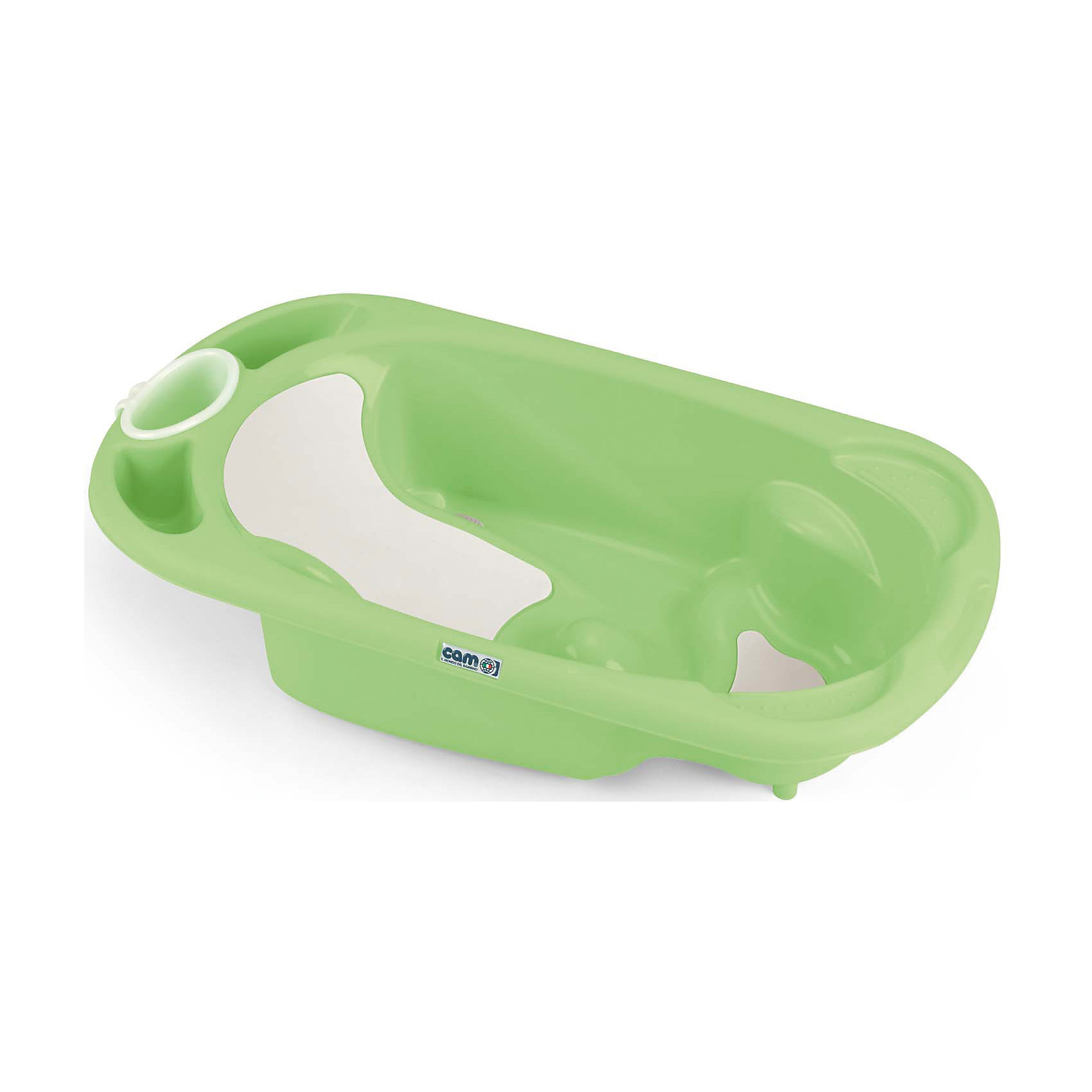 Ванночка Baby Bagno, CAM, салатовый Ванночка Baby Bagno, CAM, салатовыйВанны, горки, сиденья<br>Ванночка Baby Bagno, CAM, салатовый обеспечивает безопасность и сохраняет правильную осанку малыша.<br>Анатомическая ванночка, сделанная из качественных и безвредных материалов, помогает малышу купаться без страха. Внутри ванночки есть сиденье и небольшие подлокотники. Кроме того, есть полочка для шампуня и мыла, а также отверстие для слива. После купания ванночку можно повесить на стену.<br><br>Дополнительная информация:<br><br>- возраст: от 0 до 12 месяцев<br>- размер: 53 x 96 x 24 см<br>- вес: 2,3 кг<br>- цвет: салатовый<br><br>Ванночка Baby Bagno, CAM, салатовый можно купить в нашем интернет магазине.<br><br>Ширина мм: 557<br>Глубина мм: 330<br>Высота мм: 975<br>Вес г: 2250<br>Возраст от месяцев: 0<br>Возраст до месяцев: 6<br>Пол: Унисекс<br>Возраст: Детский<br>SKU: 4761353