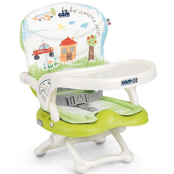 Стульчик для кормления Smarty Pop, CAM, салатовый Bebe amore mio Стульчик для кормления Smarty Pop, CAM, салатовый Bebe amore mioСтульчики для кормления с 6 месяцев<br>Smarty Pop - переносной стульчик для кормления, идеально подходящий для активных и мобильных родителей! Модель оснащена уникальным механизмом фиксации, благодаря чему прочно и надежно крепится на любом стуле. Smarty Pop регулируется по высоте в 4 позициях в зависимости от роста ребенка, имеет пластиковый столик для малышей, которые еще только учатся есть. Удобное мягкое сиденье эргономичной формы оснащено ремнями безопасности. Стульчик имеет противоскользящие упоры, гарантирующие безопасность даже самым активным детям. Модель легко и компактно складывается, в сложенном виде занимает мало места. Ее удобно брать с собой на прогулки, путешествия, в гости. <br><br>Дополнительная информация:<br><br>- Материал: пластик, текстиль.<br>- Размер в разложенном виде: 37x42x50 см.<br>- Размер в сложенном виде: 37x42x13 см.<br>- Вес: 1,8 кг.<br>- Регулировка по высоте в 4 позициях (от 0 до 18 см).<br>- Противоскользящие упоры.<br>- Удобное сиденье с подлокотниками.<br>- Отсутствуют острые углы и края.<br>- Легко моется.<br>- Быстро и компактно складывается. <br> <br>Стульчик для кормления Smarty Pop, CAM, салатовый Bebe amore mio, можно купить в нашем магазине.<br><br>Ширина мм: 600<br>Глубина мм: 435<br>Высота мм: 377<br>Вес г: 2000<br>Возраст от месяцев: 6<br>Возраст до месяцев: 36<br>Пол: Унисекс<br>Возраст: Детский<br>SKU: 4761372