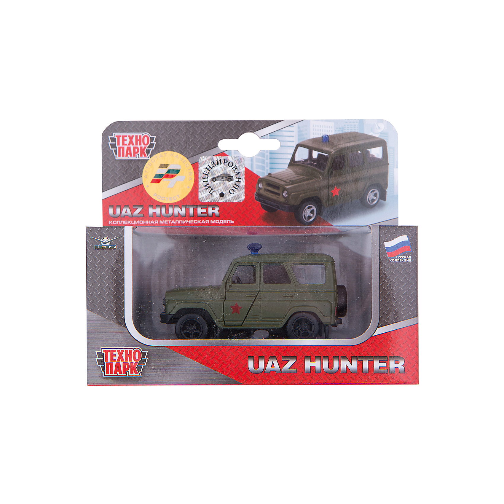 Машина Уаз Hunter, открыв. двери, инерц., ТЕХНОПАРК Машина Уаз Hunter, открыв. двери, инерц., ТЕХНОПАРКМашинки<br><br><br>Ширина мм: 150<br>Глубина мм: 130<br>Высота мм: 60<br>Вес г: 130<br>Возраст от месяцев: 36<br>Возраст до месяцев: 120<br>Пол: Мужской<br>Возраст: Детский<br>SKU: 4763399