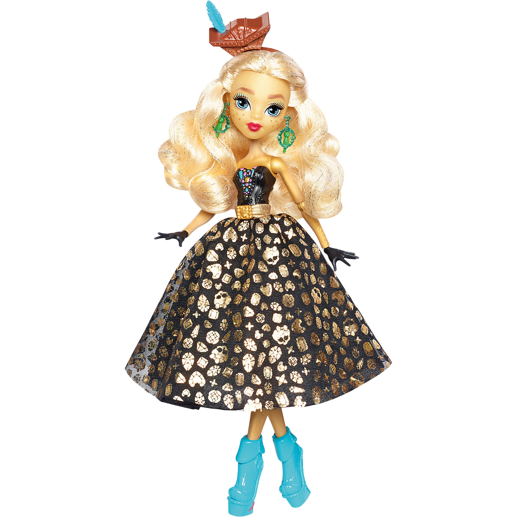 Кукла Дана Джонс из серии Пиратская авантюра, Monster High Кукла Дана Джонс из серии Пиратская авантюра, Monster HighПопулярные игрушки<br>Дане Джонс, дочери легендарного пирата на этот раз предстоит найти выход с необитаемого острова после кораблекрушения. И, конечно же, не обойдется без поиска сокровищ! Ребенок по достоинству сможет оценить уникальный наряд куклы. Синяя юбка с картой сокровищ легким движением руки превращается в черную юбку с блестящими черепами. А в подошве и в шляпке-сундучке вы найдете золотые монеты.<br>Дополнительная информация:<br>Материал: пластик<br>Требуется подставка<br>Куклу Дана Джонс(Monster High) можно купить в нашем интернет-магазине.<br><br>Ширина мм: 329<br>Глубина мм: 203<br>Высота мм: 66<br>Вес г: 247<br>Возраст от месяцев: 72<br>Возраст до месяцев: 120<br>Пол: Женский<br>Возраст: Детский<br>SKU: 4765363