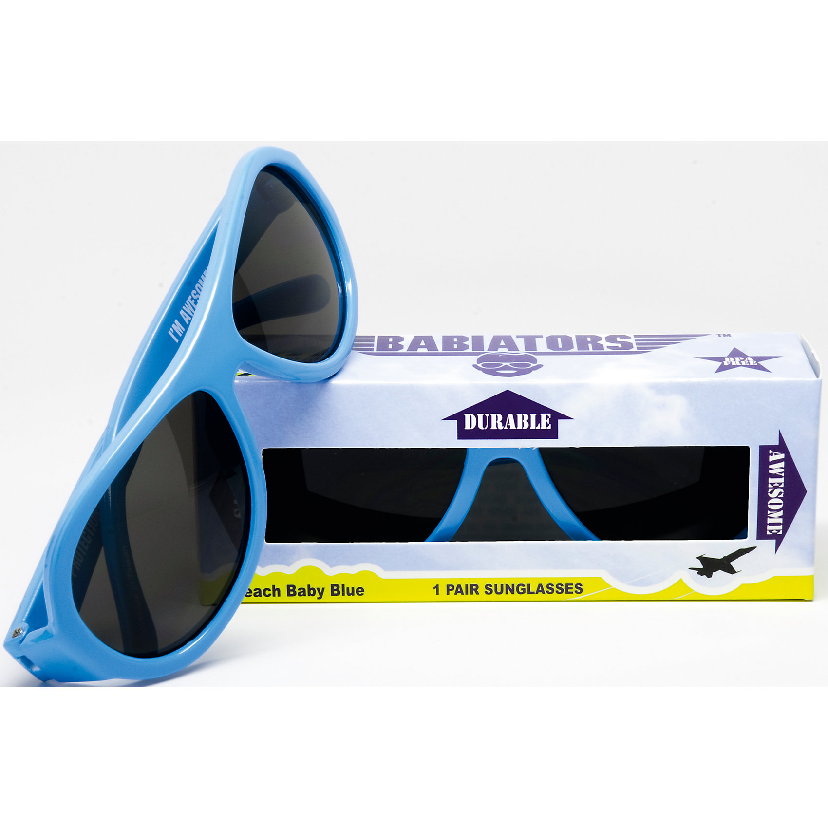 Солнцезащитные очки Babiators Original Солнцезащитные очки Babiators OriginalЗащита глаз всегда в моде.<br>Вы делаете все возможное, чтобы ваши дети были здоровы и в безопасности. Шлемы для езды на велосипеде, солнцезащитный крем для прогулок на солнце. Но как насчёт влияния солнца на глазах вашего ребёнка? Правда в том, что сетчатка глаза у детей развивается вместе с самим ребёнком. Это означает, что глаза малышей не могут отфильтровать УФ-излучение. Добавьте к этому тот факт, что дети за год получают трёхкратную дозу солнечного воздействия на взрослого человека (доклад Vision Council Report 2013, США). Проблема понятна - детям нужна настоящая защита, чтобы глазка были в безопасности, а зрение сильным.<br>Каждая пара солнцезащитных очков Babiators для детей обеспечивает 100% защиту от UVA и UVB. Прочные линзы высшего качества не подведут в самых сложных переделках. Будьте уверены, что очки Babiators созданы безопасными, прочными и классными, так что вы и ваш маленький лётчик можете приступать к своим приключениям!<br><br>• Прочная, гибкая прорезиненная оправа;<br>• 100 % защита от UVA и UVB солнечных лучей;<br>• Ударопрочные линзы;<br>• Стильные: выбор многих голливудских звёзд.<br><br>Ширина мм: 170<br>Глубина мм: 157<br>Высота мм: 67<br>Вес г: 117<br>Возраст от месяцев: 0<br>Возраст до месяцев: 36<br>Пол: Унисекс<br>Возраст: Детский<br>SKU: 4766959