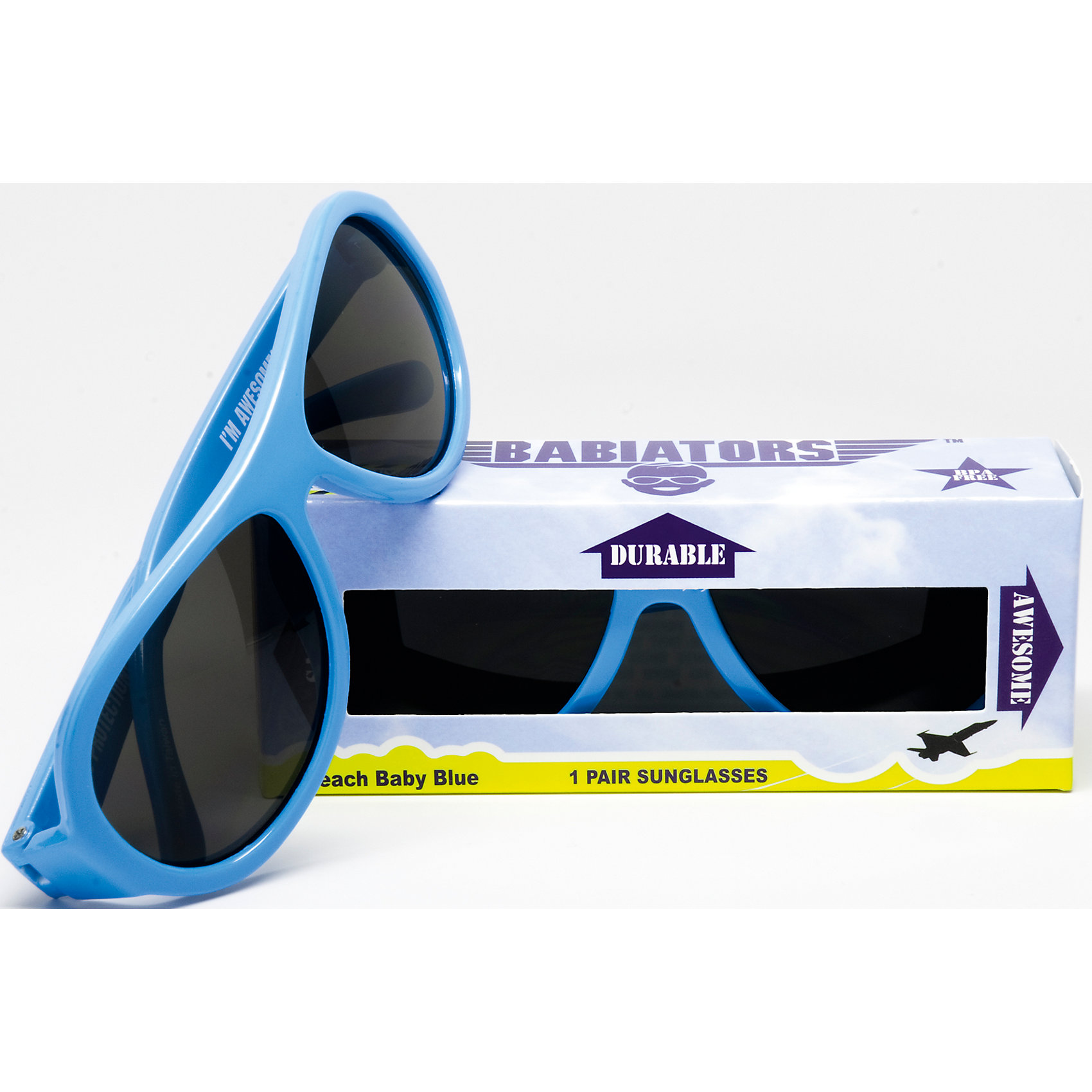 Солнцезащитные очки Babiators Original Солнцезащитные очки Babiators OriginalЗащита глаз всегда в моде.<br>Вы делаете все возможное, чтобы ваши дети были здоровы и в безопасности. Шлемы для езды на велосипеде, солнцезащитный крем для прогулок на солнце. Но как насчёт влияния солнца на глазах вашего ребёнка? Правда в том, что сетчатка глаза у детей развивается вместе с самим ребёнком. Это означает, что глаза малышей не могут отфильтровать УФ-излучение. Добавьте к этому тот факт, что дети за год получают трёхкратную дозу солнечного воздействия на взрослого человека (доклад Vision Council Report 2013, США). Проблема понятна - детям нужна настоящая защита, чтобы глазка были в безопасности, а зрение сильным.<br>Каждая пара солнцезащитных очков Babiators для детей обеспечивает 100% защиту от UVA и UVB. Прочные линзы высшего качества не подведут в самых сложных переделках. Будьте уверены, что очки Babiators созданы безопасными, прочными и классными, так что вы и ваш маленький лётчик можете приступать к своим приключениям!<br><br>• Прочная, гибкая прорезиненная оправа;<br>• 100 % защита от UVA и UVB солнечных лучей;<br>• Ударопрочные линзы;<br>• Стильные: выбор многих голливудских звёзд.<br><br>Ширина мм: 170<br>Глубина мм: 157<br>Высота мм: 67<br>Вес г: 117<br>Возраст от месяцев: 36<br>Возраст до месяцев: 84<br>Пол: Унисекс<br>Возраст: Детский<br>SKU: 4766960