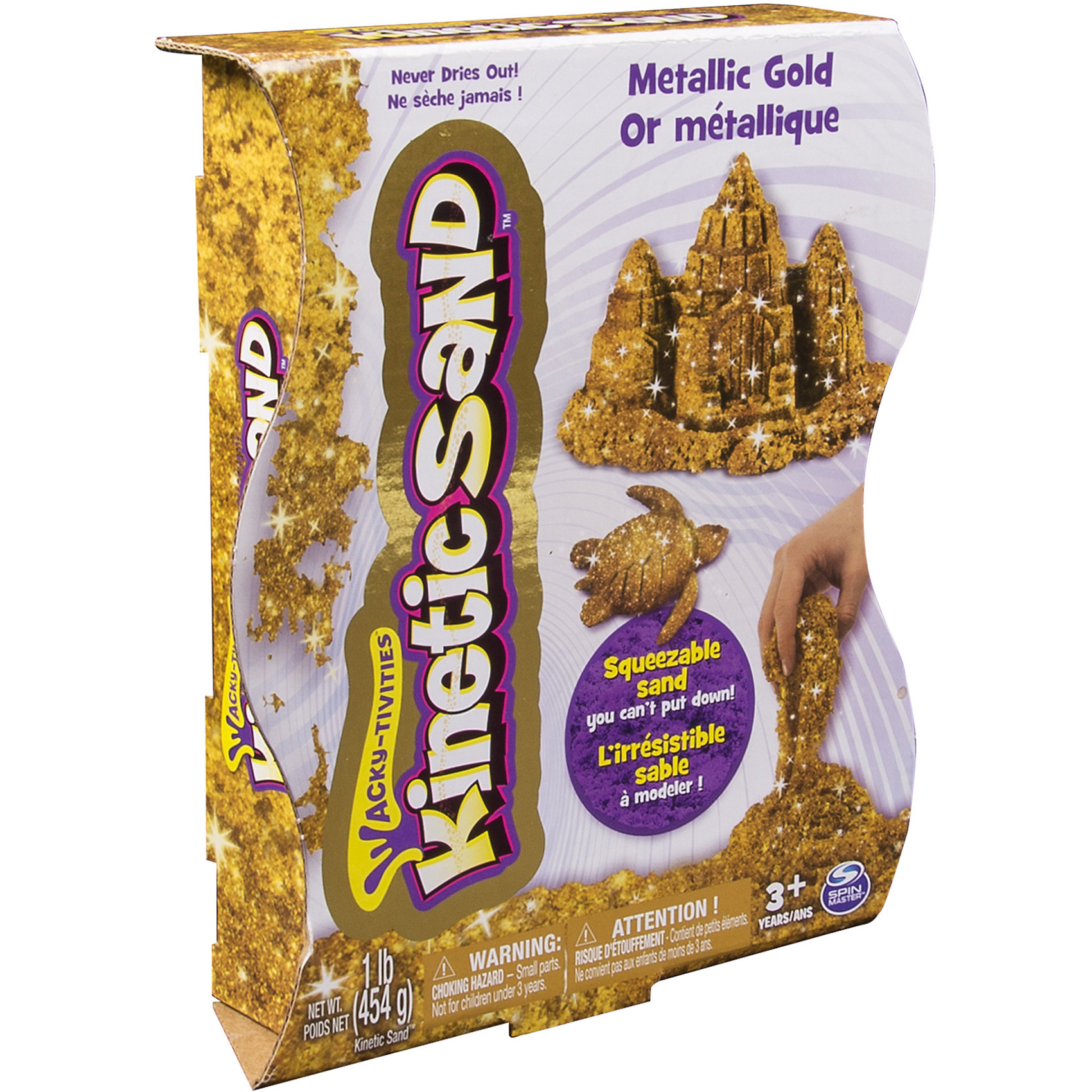 Песок для лепки Kinetic sand, металлик золотой, 455гр Песок для лепки Kinetic sand, металлик золотой, 455грКинетический песок<br>Новинка в серии уникального материала для творчества Kinetic sand — кинетический песок цвета металлик серебристого или золотистого цвета. Внешне кинетический песок напоминает обычный влажный песок, тактильные ощущения совершенно другие. Состав Kinetic Sand очень прост: 98% кварцевого песка высокой степени очистки и 2% уникального связующего агента. Кинетический песок — гипоаллергенен, на нём не остаются бактерии, при изготовлении используются только экологически чистые материалы.<br><br>Ширина мм: 185<br>Глубина мм: 220<br>Высота мм: 45<br>Вес г: 570<br>Возраст от месяцев: 36<br>Возраст до месяцев: 84<br>Пол: Унисекс<br>Возраст: Детский<br>SKU: 4768728