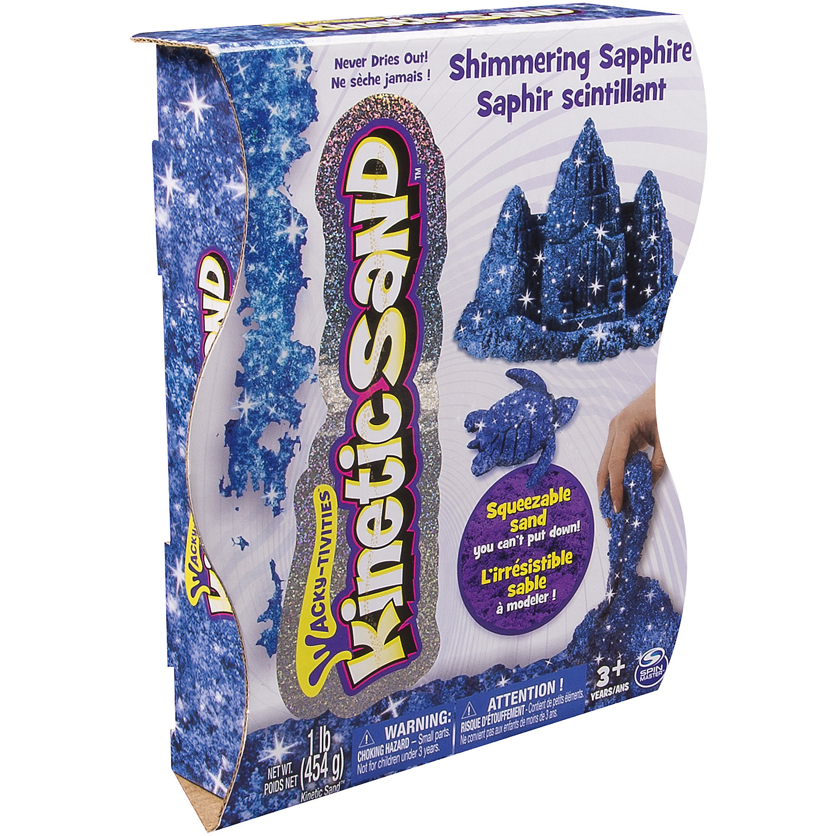 Песок для лепки Kinetic sand Драгоценные камни - сапфир, 455гр Песок для лепки Kinetic sand Драгоценные камни - сапфир, 455грКинетический песок<br>Новые наборы для творчества Kinetic sand — кинетический песок ярких цветов драгоценных камней: изумрудный, сапфировый, или аметист. Эффект мерцания достигается благодаря добавленным в состав песка светоотражающим частицам.<br><br>Кинетический песок — идеальный материал для творчества: гипоаллергенный, приятный на ощупь, не прилипает к рукам и красиво течёт сквозь пальцы.<br><br>Kinetic Sand состоит из кварцевого песка и уникального связующего агента, в который добавлены светоотражающие частицы.<br><br>Ширина мм: 185<br>Глубина мм: 220<br>Высота мм: 45<br>Вес г: 567<br>Возраст от месяцев: 36<br>Возраст до месяцев: 84<br>Пол: Унисекс<br>Возраст: Детский<br>SKU: 4768731