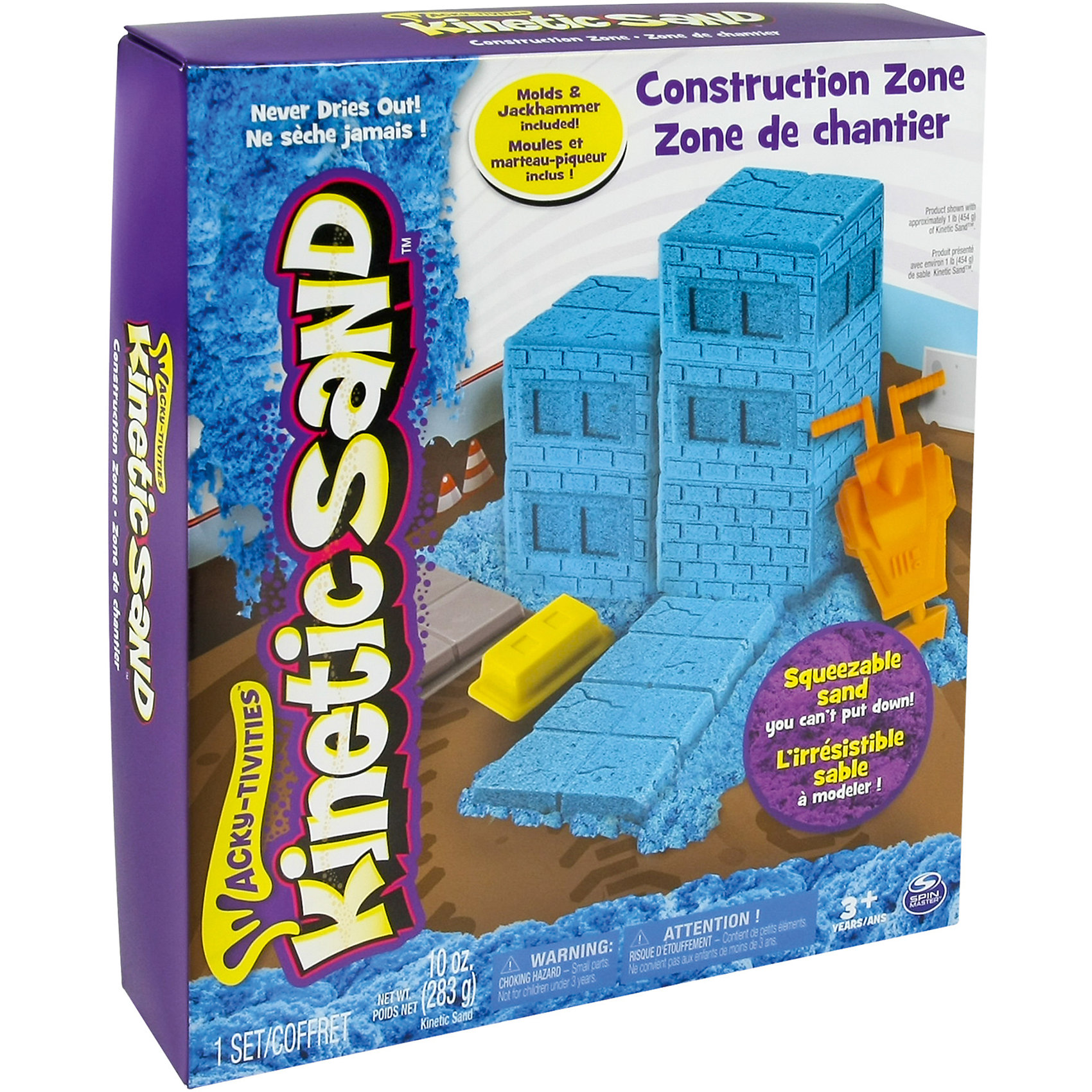 Песок для лепки Kinetic Sand Игровой набор c формочками для мальчиков, 285 гр Песок для лепки Kinetic Sand Игровой набор c формочками для мальчиков, 285 грКинетический песок<br>Большой набор в красочной коробке, в который входит кинетический песок 1 яркого цвета и формочки для лепки. Внутренняя часть коробки выполнена как игровое поле.<br><br>Кинетический песок Kinetic Sand — это не только увлекательное времяпрепровождение, но и широкое поле для творчества, возможность проявить фантазию, улучшить мелкую моторику пальчиков, развить усидчивость. Лепка благотворно влияет на развитие детской психики, снимает стресс, успокаивает. Изготавливается кинетический песок только из экологически чистых материалов – песка и связующего материала, который добавляется для большей пластичности.<br><br>Ширина мм: 230<br>Глубина мм: 270<br>Высота мм: 50<br>Вес г: 616<br>Возраст от месяцев: 36<br>Возраст до месяцев: 84<br>Пол: Мужской<br>Возраст: Детский<br>SKU: 4768736