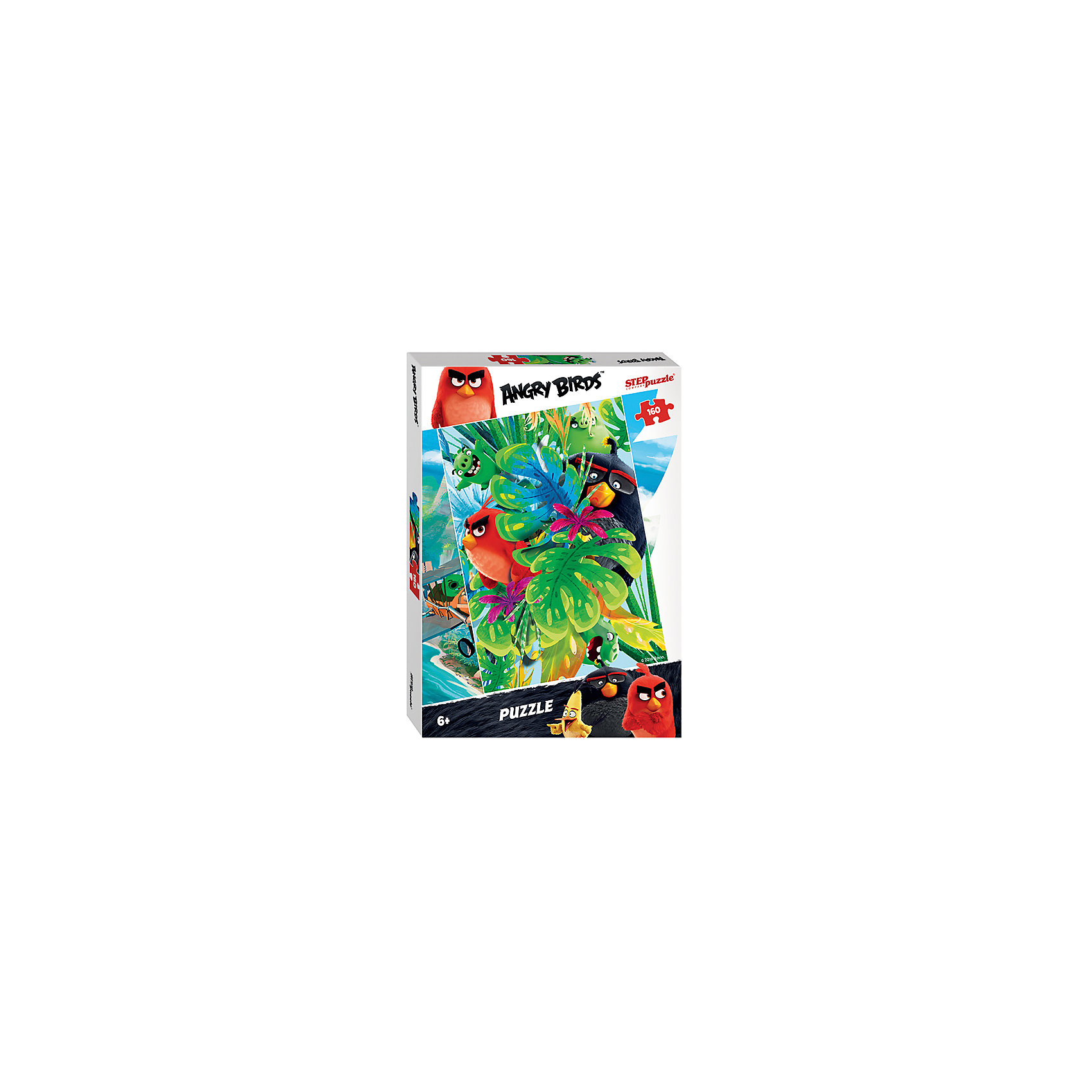 Пазл Angry Birds, 160 деталей, Step Puzzle Пазл Angry Birds, 160 деталей, Step PuzzleКлассические пазлы<br>Пазл Angry Birds, 160 деталей, Step Puzzle (Степ Пазл) – это замечательный красочный пазл с изображением любимых героев.<br>Пазл Angry Birds создан по мотивам мультфильма Angry Birds в кино, в котором рассказывается с чего началось противостояние сердитых птичек и зеленых свинок. Подарите ребенку чудесный пазл, и он будет увлеченно подбирать детали, пока не составит яркую и интересную картинку, на которой сердитые птички и вредные свинки прячутся за широкими листьями. Сборка пазла Angry Birds от Step Puzzle (Степ Пазл) подарит Вашему ребенку множество увлекательных вечеров и принесет пользу для развития. Координация, моторика, внимательность легко тренируются, пока ребенок увлеченно собирает пазл. Детали пазла хорошо проклеены, идеально сцепляются друг с другом, не расслаиваются.<br><br>Дополнительная информация:<br><br>- Количество деталей: 160<br>- Размер собранной картинки: 34,5х24 см.<br>- Материал: высококачественный картон<br>- Упаковка: картонная коробка<br>- Размер упаковки: 28x19,5x3,3 см.<br>- Вес: 156 гр.<br><br>Пазл Angry Birds, 160 деталей, Step Puzzle (Степ Пазл) можно купить в нашем интернет-магазине.<br><br>Ширина мм: 280<br>Глубина мм: 195<br>Высота мм: 40<br>Вес г: 230<br>Возраст от месяцев: 72<br>Возраст до месяцев: 144<br>Пол: Унисекс<br>Возраст: Детский<br>Количество деталей: 160<br>SKU: 4769316