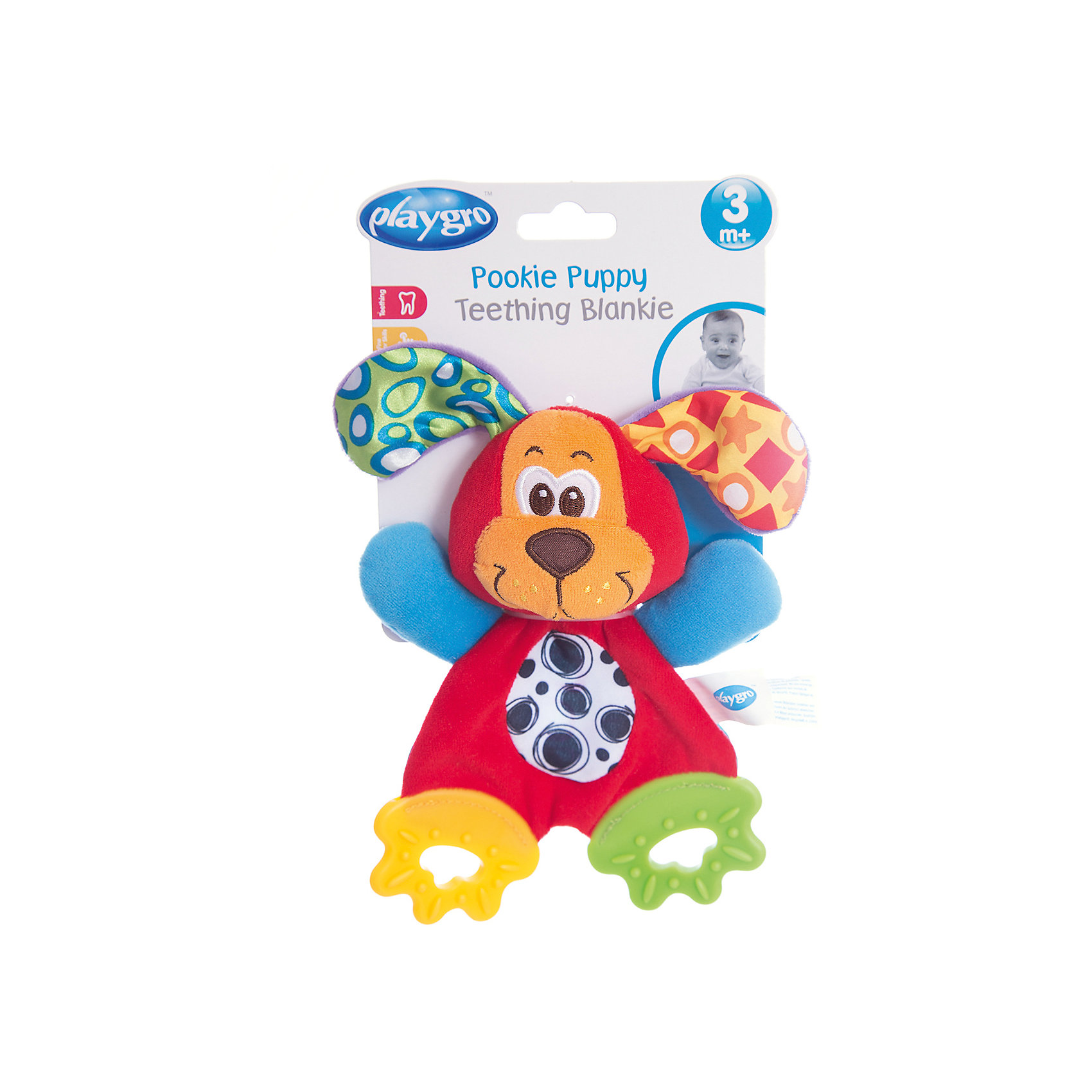 Мягкая игрушка Щенок, Playgro Мягкая игрушка Щенок, PlaygroПрорезыватели<br>С этим милым щенком можно не только играть как с мягкой игрушкой, но и использовать как прорезыватель. На его лапках расположены мягкие грызунки, которые снимут неприятные ощущения во время роста зубов. Так же игрушка будет развивать мелкую моторику и визуальное восприятие ребенка.<br><br>Дополнительная информация:<br><br>- Возраст: от 3 месяцев до 2 лет<br>- Материал: текстиль, пластик<br>- Размер: 13х4х24 см<br>- Вес: 0.06 кг<br><br>Мягкую игрушку Щенок, Playgro можно купить в нашем интернет-магазине.<br><br>Ширина мм: 130<br>Глубина мм: 42<br>Высота мм: 240<br>Вес г: 60<br>Возраст от месяцев: 3<br>Возраст до месяцев: 24<br>Пол: Унисекс<br>Возраст: Детский<br>SKU: 4779542