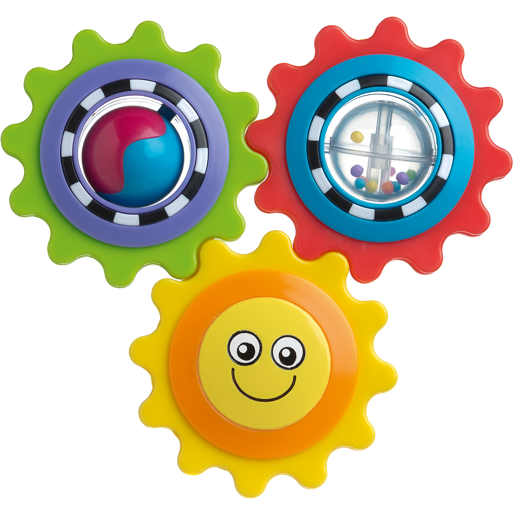 Игрушка развивающая Веселое солнышко, Playgro Игрушка развивающая Веселое солнышко, PlaygroРазвивающие игрушки<br>Игрушка Веселое солнышко не только развеселит кроху, но и будет развивать его пространственное представление и воображение. Яркие и подвижные шестеренки будут концентрировать внимание малыша на мелких деталях. А благодаря безопасному зеркальцу на обратной стороне игрушки он сможет любоваться своим отражением.<br><br>Дополнительная информация:<br><br>- Возраст: от 9 месяцев до 2 лет<br>- Материал: пластик<br>- Размер: 8х1х22 см<br>- Вес: 0.11 кг<br><br>Игрушку развивающую Веселое солнышко, Playgro можно купить в нашем интернет-магазине.<br><br>Ширина мм: 80<br>Глубина мм: 10<br>Высота мм: 220<br>Вес г: 110<br>Возраст от месяцев: 9<br>Возраст до месяцев: 36<br>Пол: Унисекс<br>Возраст: Детский<br>SKU: 4779548