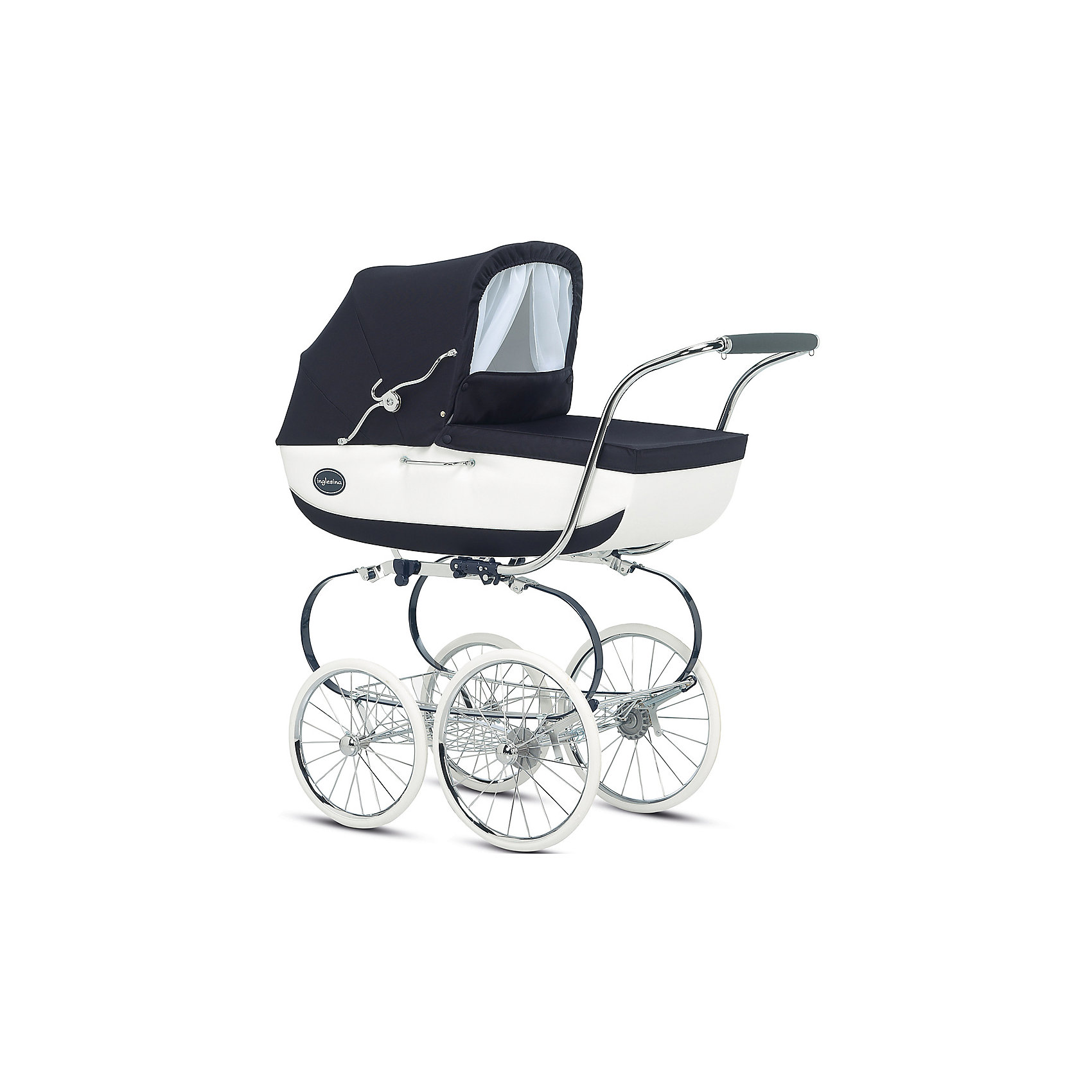 Коляска-люлька Inglesina Classica, Nappa, на шасси Balestrino ChromeBlue Коляска-люлька Inglesina Classica, Nappa, на шасси Balestrino ChromeBlueКоляски для новорожденных<br>Коляска-люлька Classica, Inglesinaна, Pesca, на шасси Balestrino Chrome/Ivory - красивый, стильный и практичный вариант для малышей и их мам. Модель оснащена регулируемым изголовьем и стояночным тормозом, приводимым в действие нажатием ногой на педаль. Элегантная коляска с деревянным корпусом выполнена в классическом английском стиле. Люлька оснащена системой Standard, которая позволяет по желанию мамы или малыша устанавливать люльку или прогулочный блок лицом к маме или по ходу движения. Внутренняя обивка выполнена из натурального хлопка. Некоторые тканевые элементы съемные. При необходимости вы можете постирать их в холодной воде при температуре не более 30 градусов. Дно люльки имеет специальные отверстия, через которые внутрь проникает воздух (механизм регулирования притока воздуха расположен на дне корзины). Благодаря этому вашему малышу будет уютно и тепло спать в коляске в любое время года. Шасси с системой амортизации и большие колеса разного диаметра способствуют хорошей проходимости и комфорту ребенка на любой дорожной поверхности. <br><br>Дополнительная информация:<br><br>- Материал: сталь, пластик, дерево, резина, текстиль.<br>- Количество колес: 4.<br>- Диаметр передних колес: 35 см<br>- Диаметр задних колес: 40 см<br>- Съемные колеса.<br>- Размер в разложенном виде: 52х98х100 см.<br>- Размер в сложенном виде: 52х50х75 см.<br>- Внутренний размер люльки : 33х20х73 см<br>- Внешний размер люльки: 81х37х22 см.<br>- Вес люльки: 7,8 кг<br>- Вес коляски: 18,5 кг<br>- Механизм складывания: книжка.<br>- Система крепления Standard. <br>- Система вентиляции. <br>- Регулируемое изголовье.<br>- Корзина для покупок.<br><br>Коляску-люльку Classica, Inglesinaна (Инглезина), Nappa, на шасси Balestrino Chrome/Ivory можно купить в нашем магазине.<br><br>Ширина мм: 1040<br>Глубина мм: 620<br>Высота мм: 1710<br>Вес г: 22400<br>Возраст от месяцев: 0<br>Возраст до месяцев: 6<br>Пол: Унисекс<br>Возраст: Детский<br>SKU: 4779610
