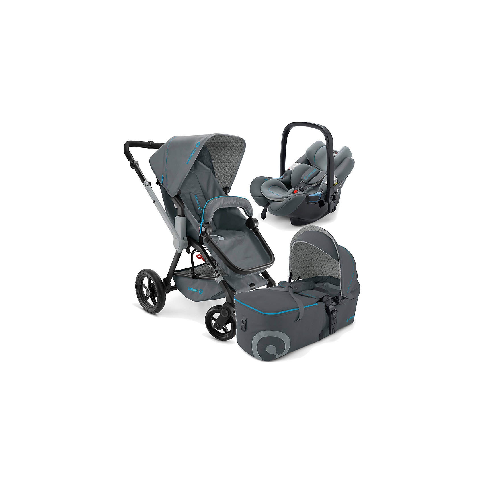 Коляска 3 в 1 Concord Wanderer Mobility Set, Stone Grey 2015 Коляска 3 в 1 Concord Wanderer Mobility Set, Stone Grey 2015Коляски 3 в 1<br>Характеристики коляски 3 в 1 Concord Wanderer Mobility Set от рождения до 3-х лет:<br><br>Люлька Concord Scout:<br><br>• складная люлька с ручками и вентилируемыеми отверстиями на дне;<br>• окошко, противомоскитная сетка;<br>• съемная обивка, стирка 30 градусов;<br>• длина люльки: 70 см;<br>• в сложенном виде: 44х20х48 см;<br>• вес: 5 кг.<br><br>Прогулочный блок:<br><br>• количество положений спинки: 3, вплоть до горизонтального;<br>• 5-ти точечные ремни, мягкие накладки;<br>• регулируемая подножка;<br>• реверсивный блок (лицом к маме, лицом к окружающему миру);<br>• бампер съемный;<br>• чехлы съемные, стирка 30 градусов;<br>• положение капюшона: 4 положения, УФ-защита 50+;<br>• ширина сиденья: 33 см;<br>• высота спинки: 45 см;<br>• длина спального места: 75 см.<br><br>Автокресло Concord Air Safe:<br><br>• группа: 0-0+;<br>• возраст ребенка: от рождения до 12 месяцев;<br>• вес ребенка: до 13 кг;<br>• способ установки: против хода движения;<br>• способ крепления: штатные ремни безопасности автомобиля;<br>• встроенные 5-ти точечные ремни безопасности с мягкими накладками;<br>• защита от боковых ударов;<br>• вкладыш для новорожденного;<br>• съемные чехлы, стирка 30 градусов;<br>• размер автокресла: 63x44x57 см;<br>• вес: 2,9 кг.<br><br>Рама коляски: <br><br>• высота перекидной ручки регулируется;<br>• амортизаторы, подшипники;<br>• передние поворотные с функцией блокировки;<br>• ножной тормоз;<br>• тип складывания: книжка;<br>• высота ручки: 73-102 см;<br>• ширина колесной базы: 60 см;<br>• диаметр колес: 20 см 28 см.<br><br>Размеры коляски Конкорд:<br><br>• размер коляски: 104x60x102 см;<br>• в сложенном виде: 69x50x39 см;<br>• вес: 13,5 кг.<br><br>Комплектация: <br><br>• люлька с накидкой и матрасиком;<br>• прогулочный блок с бампером и чехлом на ножки;<br>• шасси с колесами;<br>• автокресло;<br>• дождевик;<br>• инструкция. <br><br>Коляску 3 в 1 Wanderer Mobility Set, Concord, Stone Grey 2015 можно купить в нашем интернет-магазине.<br><br>Ширина мм: 500<br>Глубина мм: 920<br>Высота мм: 760<br>Вес г: 33000<br>Цвет: серый<br>Возраст от месяцев: 0<br>Возраст до месяцев: 48<br>Пол: Унисекс<br>Возраст: Детский<br>SKU: 4779891