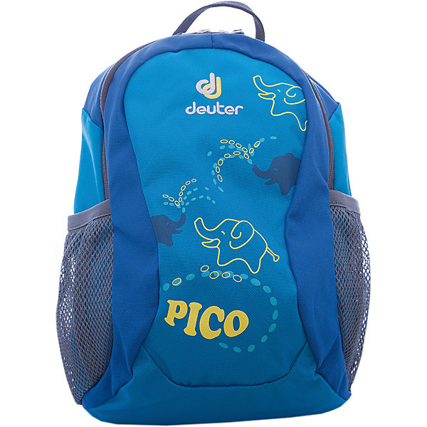 Deuter Рюкзак детский Pico, бирюзовый Deuter Рюкзак детский Pico, бирюзовыйДорожные сумки и чемоданы<br>Рюкзак Pico, бирюзовый, Deuter (Дойтер)<br><br>Характеристики:<br><br>• регулируемые лямки <br>• нагрудный ремень<br>• удобная ручка<br>• мягкая спинка<br>• два сетчатых боковых кармана<br>• количество отделений: 1<br>• тип застежки: молния<br>• размер: 28х19х12 см<br>• вес: 200 грамм<br>• материал: нейлон<br>• объем: 5 л<br>• цвет: бирюзовый<br>• рисунок: слоник<br><br>Детский рюкзак Pico станет незаменимым помощником ребенка во время прогулок. Рюкзак имеет одно вместительное отделение на молнии и 2 сетчатых кармана по бокам. Боковые карманы оснащены плотной резинкой, благодаря которой вещи сохранятся при перемещении рюкзака. Широкие регулируемые ремни и нагрудный ремень в сочетании с мягкой спинкой обеспечат удобство и правильное распределение нагрузки на спину. Небольшая ручка позволит носить рюкзак в руке при необходимости. Рюкзаку Pico вы смело можете доверить вещи малыша!<br><br>Рюкзак Pico, бирюзовый, Deuter (Дойтер) вы можете купить в нашем интернет-магазине.<br><br>Ширина мм: 120<br>Глубина мм: 190<br>Высота мм: 280<br>Вес г: 200<br>Возраст от месяцев: 24<br>Возраст до месяцев: 84<br>Пол: Мужской<br>Возраст: Детский<br>SKU: 4782514