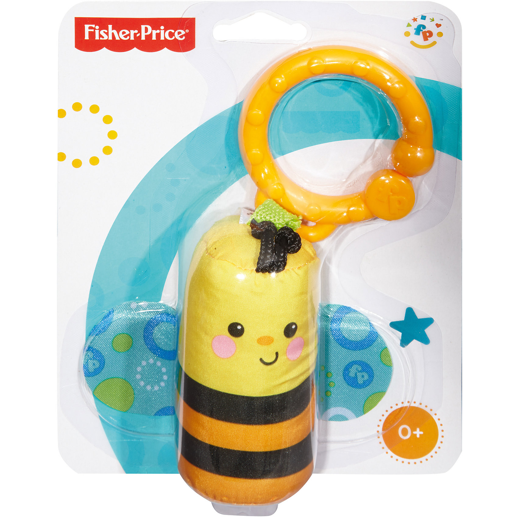 Погремушка-прорезыватель Fisher-Price Погремушка-прорезыватель Fisher-PriceПрорезыватели<br>Отличный подарок ребенку - прорезыватель-погремушка от Fisher-Price. Она сделана в виде зверушек или насекомых - это игрушечный друг из и прорезыватель одновременно! Такие предметы помогут успокоить малыша, когда у него режутся зубки. Некоторые детали можно грызть, а за колечко малышу будет удобно держать погремушку в руках. Такие предметы привлекают внимание малышей и занимают их. С помощью кольца прорезыватель легко крепится на кроватке и в коляске. Благодаря кольцу игрушку брать с собой куда угодно. Она - небольшого размера и весит совсем немного. <br>Игрушка имеет такой размер, при котором ребенку удобно держать её в руках, а также брать с собой в гости или на прогулку. Такие игрушки помогают развить мелкую моторику, логическое мышление и воображение ребенка, а также познавать окружающий мир. Эта игрушка выполнена из высококачественного материала, безопасного для детей.<br> <br>Дополнительная информация:<br><br>цвет: разноцветный;<br>материал: пластик;<br>комплектация: с кольцом-держателем;<br>размер упаковки: 5х14х18 см;<br>вес: 150 г.<br><br>Погремушку-прорезыватель Fisher-Price от компании Mattel можно купить в нашем магазине.<br><br>Ширина мм: 50<br>Глубина мм: 140<br>Высота мм: 180<br>Вес г: 148<br>Возраст от месяцев: 3<br>Возраст до месяцев: 18<br>Пол: Унисекс<br>Возраст: Детский<br>SKU: 4791133