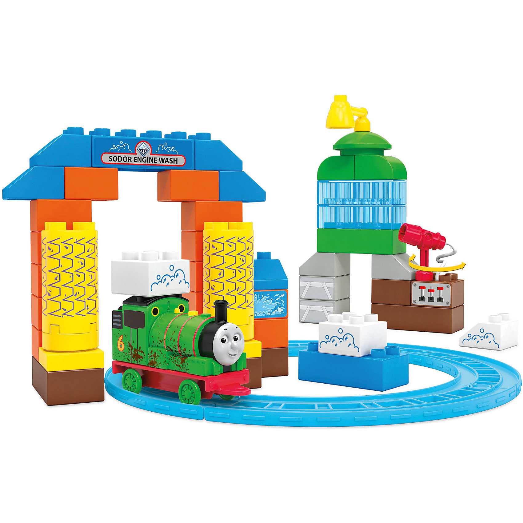 Игровой набор Томас и его друзья MEGA BLOKS Игровой набор Томас и его друзья MEGA BLOKSПластмассовые конструкторы<br>Играть с фигурками персонажей из любимого мультфильма - всегда веселее! Отличный подарок ребенку - Набор Томас и его друзья от MEGA BLOKS, который создан по мотивам популярного мультсериала о приключениях веселых паровозиков. Детали хранятся в удобной пластиковой сумке. Из деталей конструктора малыш сможет собрать небольшую постройку для игры с персонажами. Набор дополнен комплектом детализированных стикеров для блоков. Все элементы имеют крупный размер и форму, удобную для детских ручек. <br>Такие игрушки помогают развить мелкую моторику, логическое мышление и воображение ребенка. Эта игрушка выполнена из высококачественного прочного пластика, безопасного для детей.<br> <br>Дополнительная информация:<br><br>цвет: разноцветный;<br>материал: пластик;<br>вес: 625 г .<br><br>Игровой набор Томас и его друзья MEGA BLOKS от компании Mattel можно купить в нашем магазине.<br><br>Ширина мм: 85<br>Глубина мм: 305<br>Высота мм: 290<br>Вес г: 625<br>Возраст от месяцев: 12<br>Возраст до месяцев: 60<br>Пол: Мужской<br>Возраст: Детский<br>SKU: 4791144