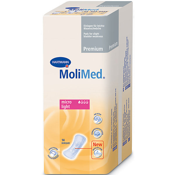 Прокладки MoliMed Premium micro Light впитываемость 180 мл. (14шт.), Hartmann Прокладки MoliMed Premium micro Light впитываемость 180 мл. (14шт.), HartmannУход и гигиена<br>Быстро впитывающие прокладки MoliMed (Молимед) Premium имеют ультрасорбционный слой Dry Plus,благодаря которому происходит действие переработки влаги в гель,что обеспечивает сухое состояние коже.Молекула CyDex предотвращает неприятные запахи,в свою очередь эластичные манжеты препятствуют развитию раздражительных процессов,а также противодействуют вытеканию жидкости из прокладок,при этом обеспечивая дыхание коже.Данные прокладки предназначены для применения во время небольших процессов выделения в послеродовой период.<br><br>Ширина мм: 120<br>Глубина мм: 220<br>Высота мм: 150<br>Вес г: 155<br>Возраст от месяцев: 216<br>Возраст до месяцев: 1188<br>Пол: Унисекс<br>Возраст: Детский<br>SKU: 4796666
