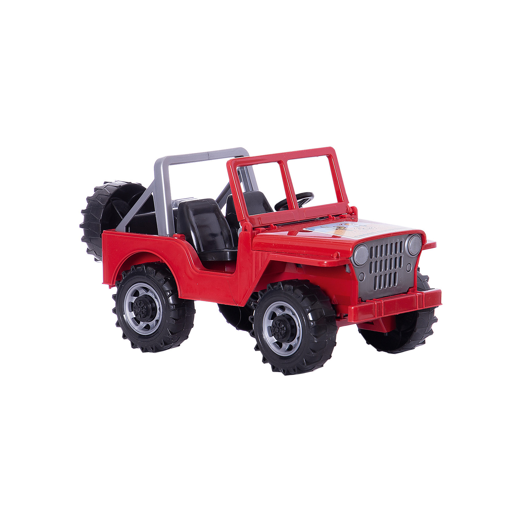 Bruder Джип Jeep, красный Bruder Джип Jeep, красныйМашинки<br>Bruder Джип Jeep, красный (Брудер) ? эта машинка из серии TOP PROFI SERIES представляет собой<br>копию джипа Land Rover Defender без крыши, выполненную в масштабе 1:16. Модель выполнена из высокопрочного пластика яркой расцветки, устойчивой к изменению цвета во время эксплуатации. Все элементы и детали джипа полностью соответствуют своему реальному прототипу: открытая кабина, открывающийся капот и опускающееся лобовое стекло. При вращении руля передние колеса поворачиваются. Кроме того, имеются все атрибуты для того, чтобы совершить длительное путешествие: имеется запасное колесо и канистра для бензина. Колеса, как у настоящего джипа, обладают высокой проходимостью за счет большого размера и крупного рисунка на протекторах шин.<br>Bruder Джип Jeep, красный (Брудер) доставит настоящее удовольствие во время игры маленьким автолюбителям.<br>Джип Брудер ? идеальное решение для подарка мальчику к любому празднику или торжеству. <br><br>Дополнительная информация:<br><br>- Вид игр: сюжетно-ролевые игры <br>- Предназначение: для дома, для улицы<br>- Материал: пластик<br>- Размер (ДхШхВ): 27*18*14 см<br>- Вес: 500 г<br>- Масштаб: 1:16<br>- Комплектация: канистра, запасное колесо<br>- Особенности ухода: разрешается мыть<br><br>Подробнее:<br><br>• Для детей в возрасте: от 3 лет и до 7 лет<br>• Страна производитель: Германия<br>• Торговый бренд: Bruder<br><br>Bruder Джип Jeep, красный (Брудер) можно купить в нашем интернет-магазине.<br><br>Ширина мм: 270<br>Глубина мм: 180<br>Высота мм: 140<br>Вес г: 500<br>Возраст от месяцев: 36<br>Возраст до месяцев: 84<br>Пол: Мужской<br>Возраст: Детский<br>SKU: 4797136