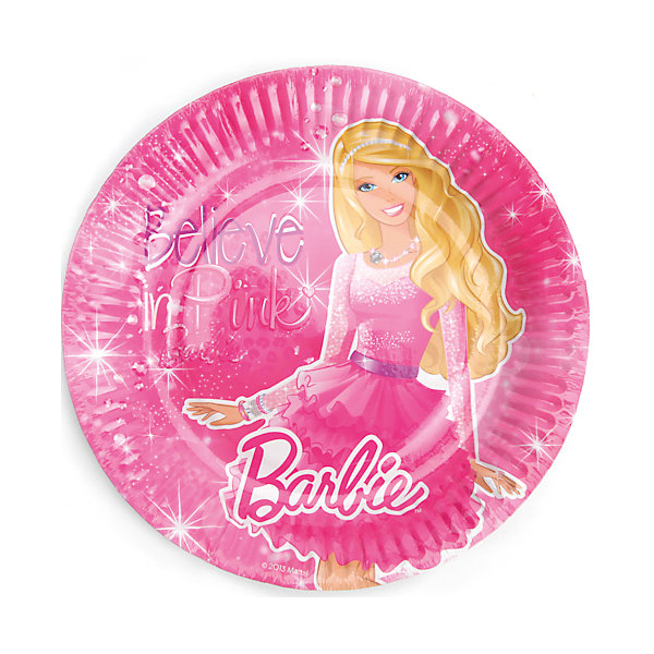 Набор из 6-и тарелок, Barbie Набор из 6-и тарелок, BarbieBarbie<br>Нарядные и красивые тарелочки с Барби одетой в пышную яркую юбку для вечеринок украсят своим изображением праздник. После использования тарелки можно просто выбросить в мусорное ведро или в костер. Они сделаны из бумаги и являются экологически чистым материалом.<br><br>Дополнительная информация:<br><br>- Материал: плотный картон.<br>- Комплект: 6 шт.<br>- Диаметр: 18 см.<br>- Размер упаковки: 20х26х2 см.<br>- Вес в упаковке: 70 г.<br><br>Купить набор из 6-и тарелок, Barbie, можно в нашем магазине.<br><br>Ширина мм: 20<br>Глубина мм: 26<br>Высота мм: 2<br>Вес г: 70<br>Возраст от месяцев: 12<br>Возраст до месяцев: 2147483647<br>Пол: Женский<br>Возраст: Детский<br>SKU: 4797415