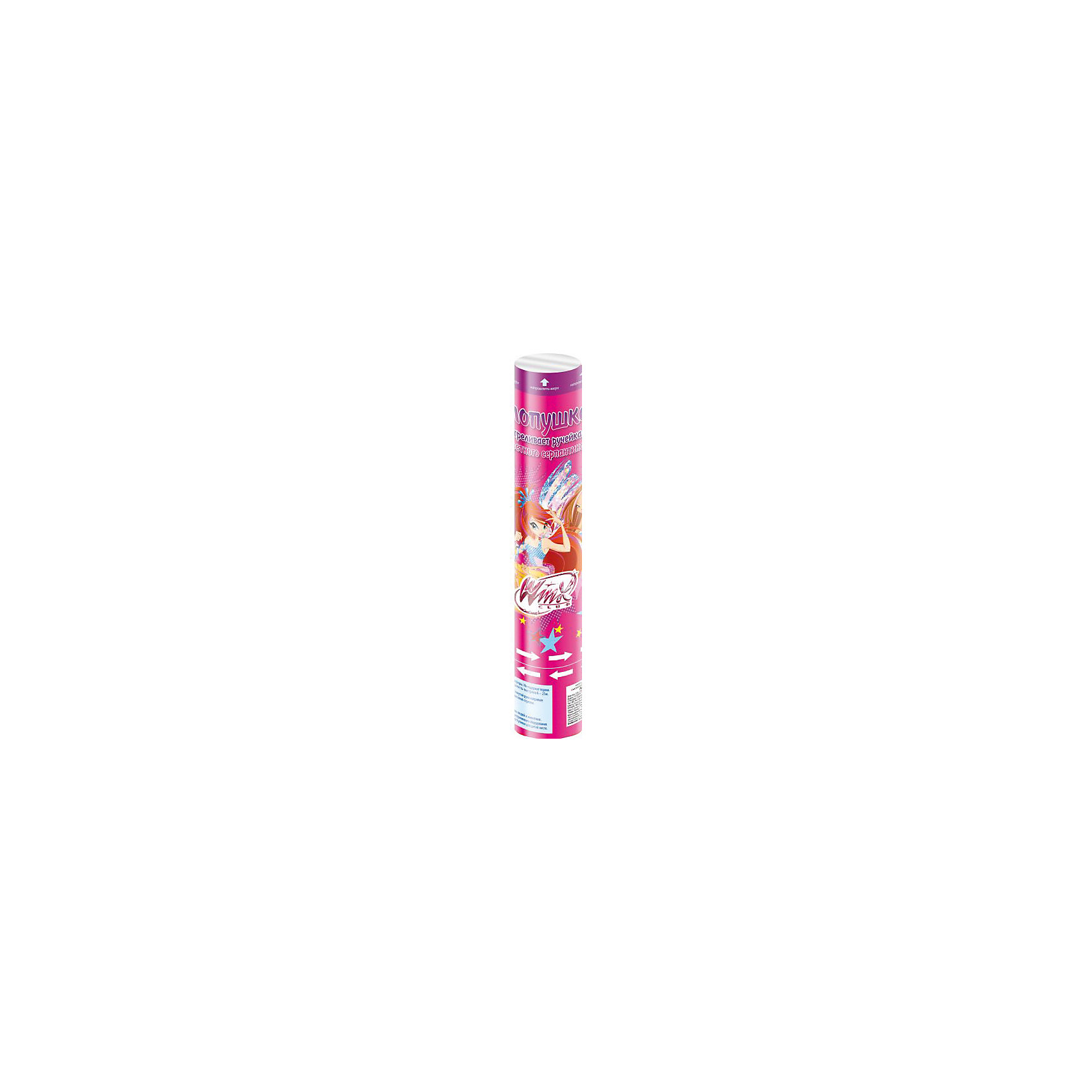 Хлопушка, Winx Club Хлопушка, Winx ClubWinx Club<br>Если Вы хотите, чтобы детский праздник запомнился надолго не только виновнику торжества, но и его гостям, необходимо разнообразить сценарий мероприятия такими яркими и громкими хлопушками. Они наполнят пространство вокруг разноцветными ручейками серпантина и поднимут настроение всем присутствующим!<br><br>Особенности:<br>- Хлопушка приводится в действие при помощи пружинного механизма.<br>- Чтобы привести в действие хлопушку, поверните основание по часовой стрелке.<br>- Наполнена струящимся серпантином.<br><br>Дополнительная информация:<br><br>- Возраст: от 6 лет.<br>- Дальность выстрела: 6-25 м.<br>- Товар сертифицирован.<br>- Размер упаковки: 5х28х5 см.<br>- Вес в упаковке: 180 г.<br><br>Купить хлопушку Winx Club, можно в нашем магазине.<br><br>Ширина мм: 5<br>Глубина мм: 28<br>Высота мм: 5<br>Вес г: 180<br>Возраст от месяцев: 12<br>Возраст до месяцев: 2147483647<br>Пол: Женский<br>Возраст: Детский<br>SKU: 4797457