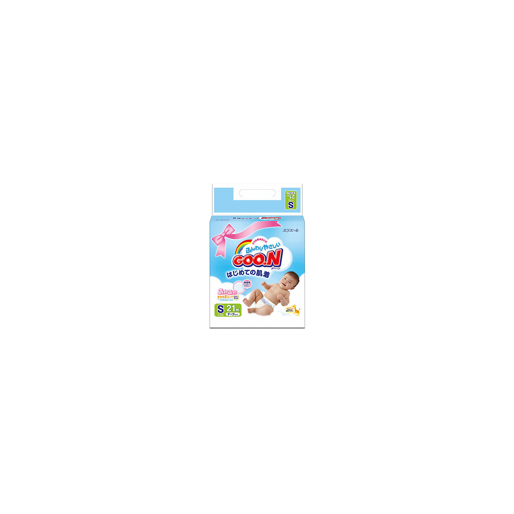 Goon Подгузники Mini Pack 4-8 кг., 21 шт, S*8, GOON goon подгузники трусики ultra jumbo pack s 4 9 кг 76 шт