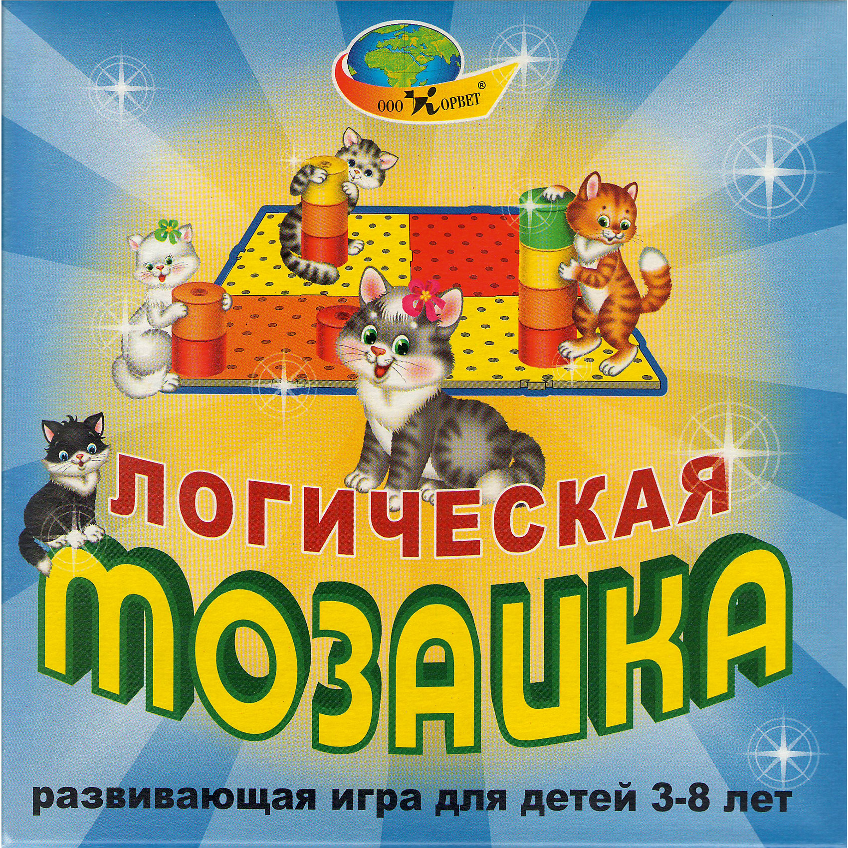 Развивающая игра Логическая мозаика Развивающая игра Логическая мозаикаМозаика<br>Логическая мозаика способствует развитию воображения, логического мышления, мелкой моторики, координации движения рук и ориентировки на плоскости. С помощью игрового комплекта вы сможете уточнить представления ребенка о форме (цилиндр, диск), цвете (красный, оранжевый, желтый, зеленый), размере (высокий-низкий; выше-ниже; выше, чем…), количестве (количество дисков, из которых составлены цилиндры может быть одинаковым или разным), познакомить с симметрией (слева, как справа; сверху, как снизу), развить умение мыслить, освоить логические приемы: анализ, синтез, сравнение, сериация, классификация, обобщение. В состав комплекта входят 6 игровых полей (размер 7,5 х 7,5см) – красного(1шт), оранжевого(1шт), и желтого (4шт) цветов. Легко скрепляющиеся между собой в большое поле и длинную дорожку. Диски 4-х цветов (диаметр1,5 см) Всего штук – 72. При последовательном соединении одного диска с другим образуются цилиндры, которые сравниваются по высоте.<br><br>Ширина мм: 30<br>Глубина мм: 21<br>Высота мм: 4<br>Вес г: 190<br>Возраст от месяцев: 36<br>Возраст до месяцев: 96<br>Пол: Унисекс<br>Возраст: Детский<br>SKU: 4803003