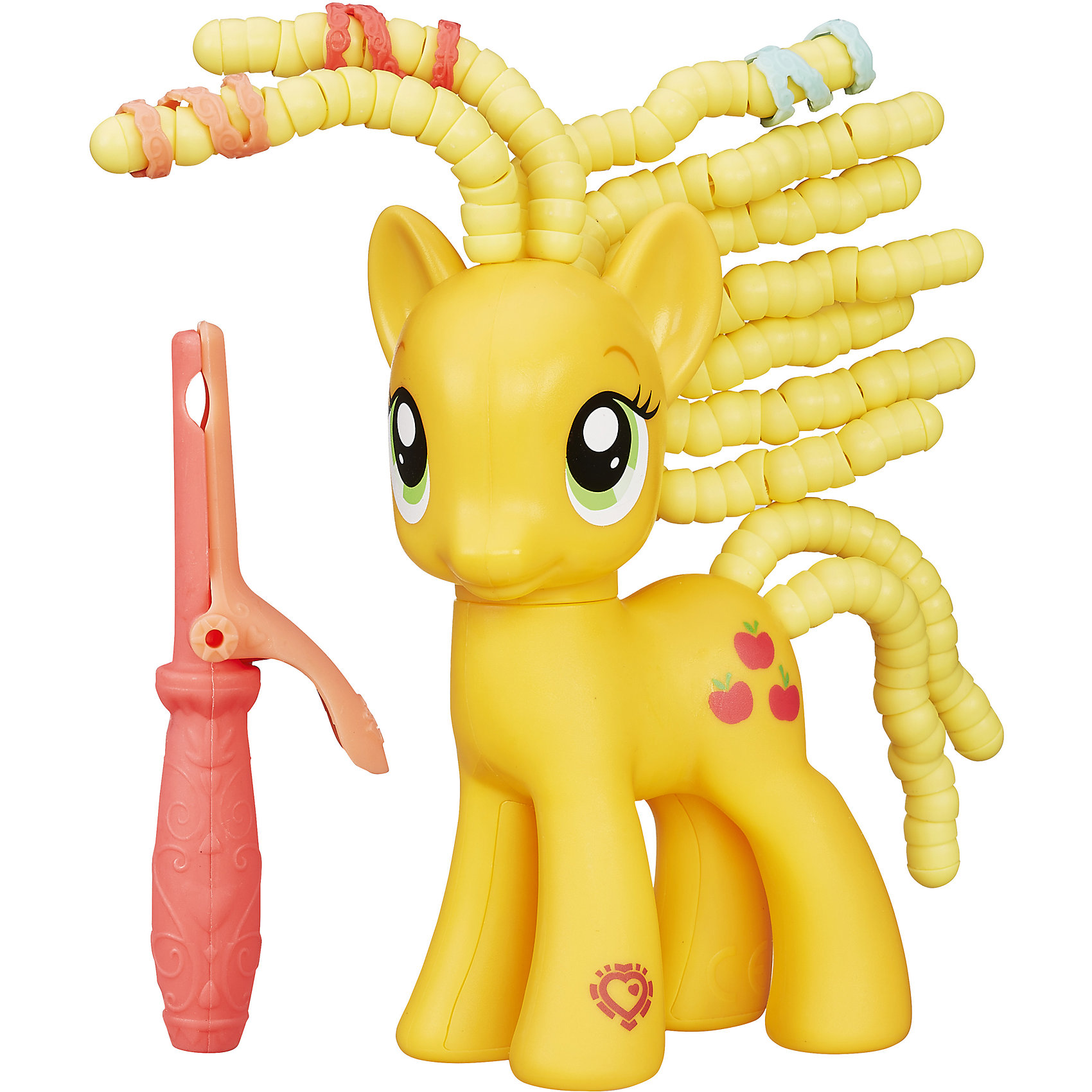 Пони с разными прическами, My little Pony, B3603/B5418 Пони с разными прическами, My little Pony, B3603/B5418Игрушки<br>Пони с разными прическами, My little Pony, порадуют всех юных поклонниц волшебных лошадок из популярного мультсериала Дружба -это чудо( My Little Pony: Friendship Is Magic). В чудесном наборе Вы найдете фигурку красавицы пони и различные аксессуары для создания крутых причесок. У каждой лошадки уникальный тип волос и грив: они состоят из отдельных пластиковых элементов разных форм, которые можно комбинировать и изменять согласно своей фантазии. На ножке фигурки лошадки вы найдете специальный код, который сканируется при помощи мобильного устройства и открывает дополнительные функции в игровом приложении My Little Pony. Наборы представлены в ассортименте: Пинки Пай (розовая пони) или Эплджек (оранжевая пони). Дополнительная информация: - В комплекте: пони, аксессуары. - Материал: пластик. - Размер упаковки: 27 х 7,5 х 24 см. - Вес: 0,35 кг. Пони с разными прическами, My little Pony, в ассортименте, можно купить в нашем интернет-магазине. ВНИМАНИЕ! Данный артикул имеется в наличии в разных вариантах исполнения. Заранее выбрать определенный вариант нельзя. При заказе нескольких наборов возможно получение одинаковых.<br><br>Ширина мм: 76<br>Глубина мм: 267<br>Высота мм: 241<br>Вес г: 350<br>Возраст от месяцев: 36<br>Возраст до месяцев: 120<br>Пол: Женский<br>Возраст: Детский<br>SKU: 4803328