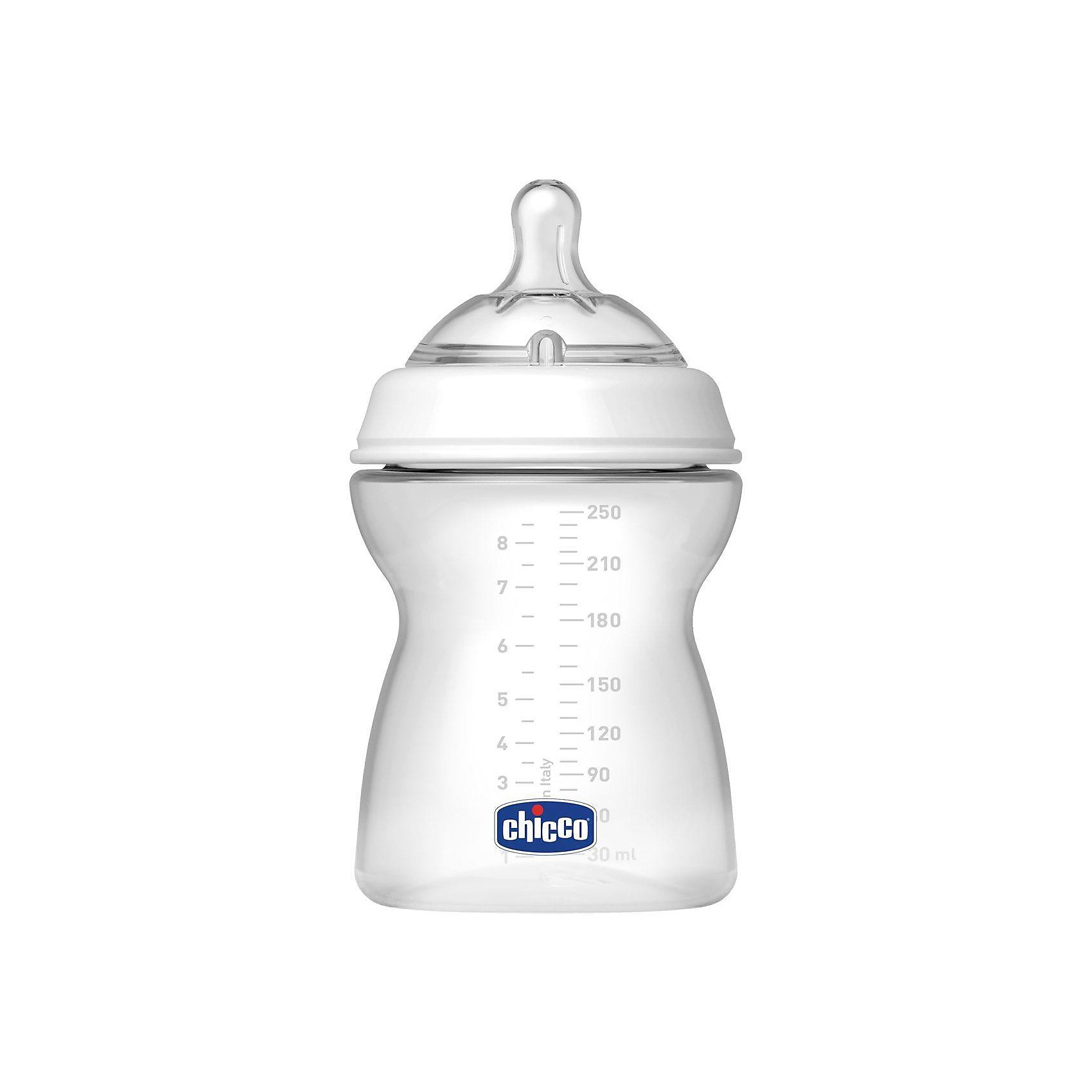 Бутылочка Natural Feeling,4мес.+,250мл., CHICCO Бутылочка Natural Feeling,4мес.+,250мл., CHICCOИдеи подарков<br>Бутылочка Natural Feeling от известного итальянского бренда Chicco разработана совместно с ведущими специалистами и учитывает анатомические особенности ротовой полости грудного ребенка. Такая бутылочка не препятствует процессу правильного формирования ротовой полости. <br>Она производится из очень мягкого силикона. Двойной антиколиковый клапан отводит воздух на дно, из-за этого значительно уменьшается риск появления колик. Широкое круглое основание и наклон соска у соски обеспечивают правильный захват и сохраняют рефлекторное сосательное движение у малыша (как при грудном кормлении). Соска подходит для разных типов жидкостей - от воды и молока до более густых.<br><br>Дополнительная информация:<br><br>возраст: с 4 месяцев;<br>материал: полипропилен, ультрамягкий силикон;<br>объем: 250 мл;<br>анатомическая форма;<br>антиколиковая система;<br>в комплект входит крышка для гигиены.<br><br>Бутылочку Natural Feeling от бренда CHICCO можно купить в нашем интернет-магазине.<br><br>Ширина мм: 85<br>Глубина мм: 85<br>Высота мм: 156<br>Вес г: 119<br>Возраст от месяцев: 4<br>Возраст до месяцев: 12<br>Пол: Унисекс<br>Возраст: Детский<br>SKU: 4803950