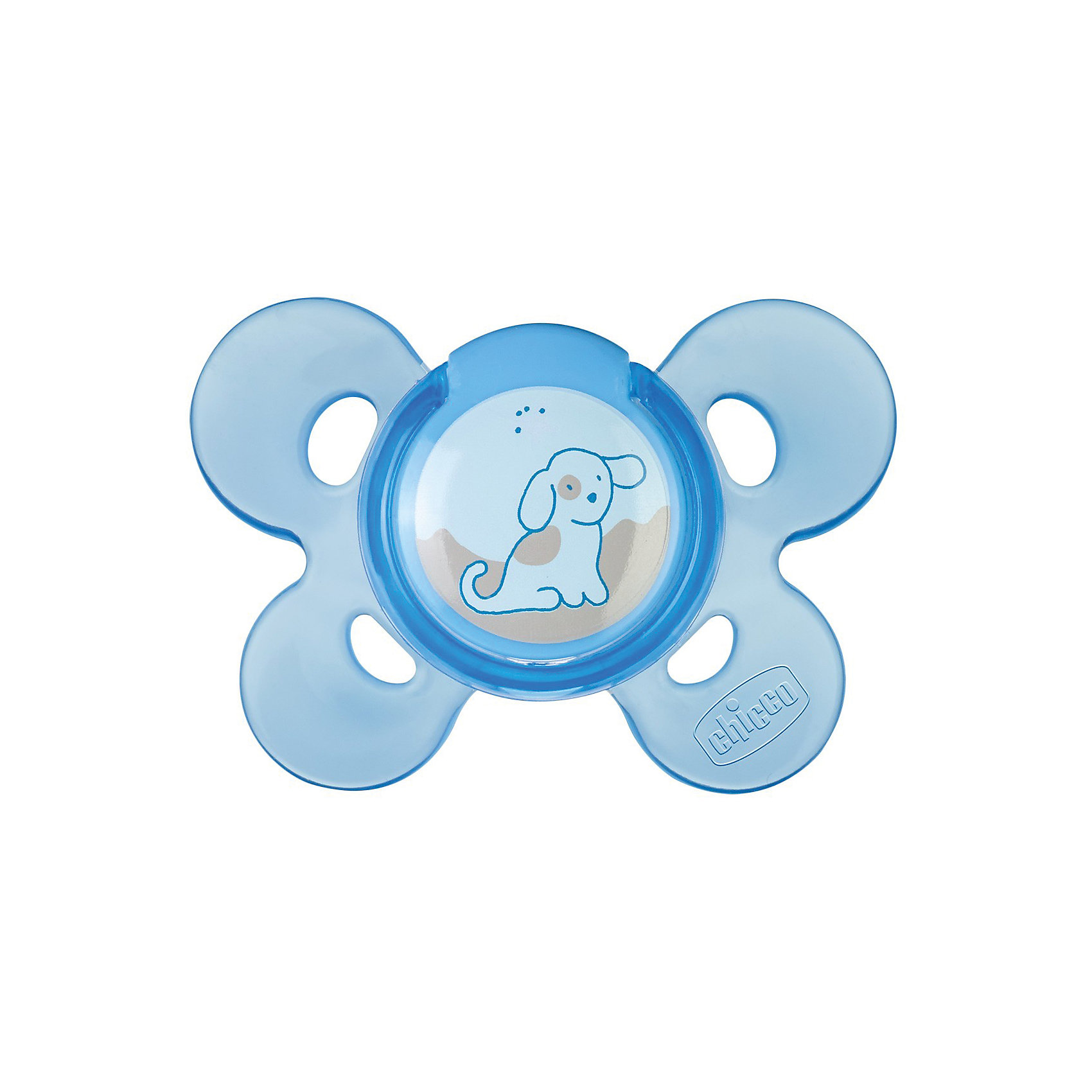 Пустышка Physio Comfort, 1шт., 0мес.+, силикон,Собачка, CHICCO Пустышка Physio Comfort, 1шт., 0мес.+, силикон,Собачка, CHICCOПустышка Physio Comfort от известного итальянского бренда Chicco разработана совместно с ведущими ортодонтами и учитывает анатомические особенности ротовой полости грудного ребенка. Такая пустышка не препятствует процессу правильного формирования ротовой полости. <br>Она производится из специально разработанного очень мягкого силикона, без использования пластика. Ультратонкий профиль у основания нагубника позволит ребенку естественно закрывать рот. Желоб на окончании пустышки обеспечит естественное положение языка и будет способствовать правильному прикусу. Выступы там же созданы для давления во время сосания, они имитируют естественные ощущение неба. Отверстия в нагубнике сделаны для притока воздуха к коже ребенка. В комплекте - футляр.<br><br>Дополнительная информация:<br><br>возраст: с рождения;<br>материал: силикон;<br>украшена изображением собачки;<br>анатомическая форма;<br>вентиляция.<br><br>Пустышку Physio Comfort от бренда CHICCO можно купить в нашем интернет-магазине.<br><br>Ширина мм: 130<br>Глубина мм: 80<br>Высота мм: 50<br>Вес г: 39<br>Возраст от месяцев: 0<br>Возраст до месяцев: 2<br>Пол: Мужской<br>Возраст: Детский<br>SKU: 4803971