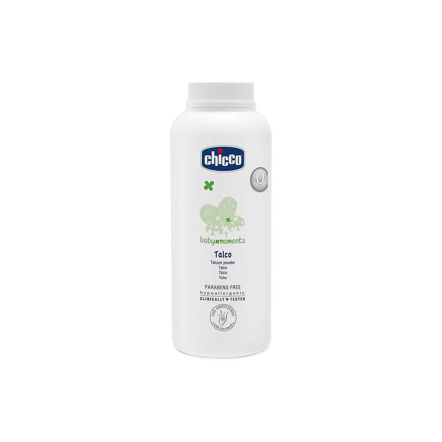 Тальк защитный Baby Moments, 0мес.+, с рисовым крахмалом, 150гр., CHICCO Тальк защитный Baby Moments, 0мес.+, с рисовым крахмалом, 150гр., CHICCOПрисыпка, тальк<br>Тальк защитный Baby Moments от известного итальянского бренда Chicco разработан совместно с ведущими ортодонтами и учитывает анатомические особенности грудного ребенка. Этот тальк не содержит парабенов, лаурил- и лауретсульфатов натрия, в нем есть увлажняющие растительные ингредиенты, которые подходят для чувствительной кожи и являются гипоаллергенными.<br>Тальк создан для детей с рождения. Он разработан для гигиены во время смены подгузников. Он содержит рисовый крахмал и обеспечивает естественное дыхание кожи, не забивая поры: тальк впитывает лишнюю влагу, освежает и защищает кожу, делая ее сухой и мягкой. В состав продукта входит аллантоин, который обладаете противовоспалительным эффектом и помогает обеспечить профилактику покраснения кожи. <br><br>Дополнительная информация:<br><br>возраст: с рождения;<br>объем: 150 гр;<br>содержит рисовый крахмал.<br><br>Тальк защитный Baby Moments от бренда CHICCO можно купить в нашем интернет-магазине.<br><br>Ширина мм: 60<br>Глубина мм: 60<br>Высота мм: 162<br>Вес г: 185<br>Возраст от месяцев: 0<br>Возраст до месяцев: 12<br>Пол: Унисекс<br>Возраст: Детский<br>SKU: 4803982