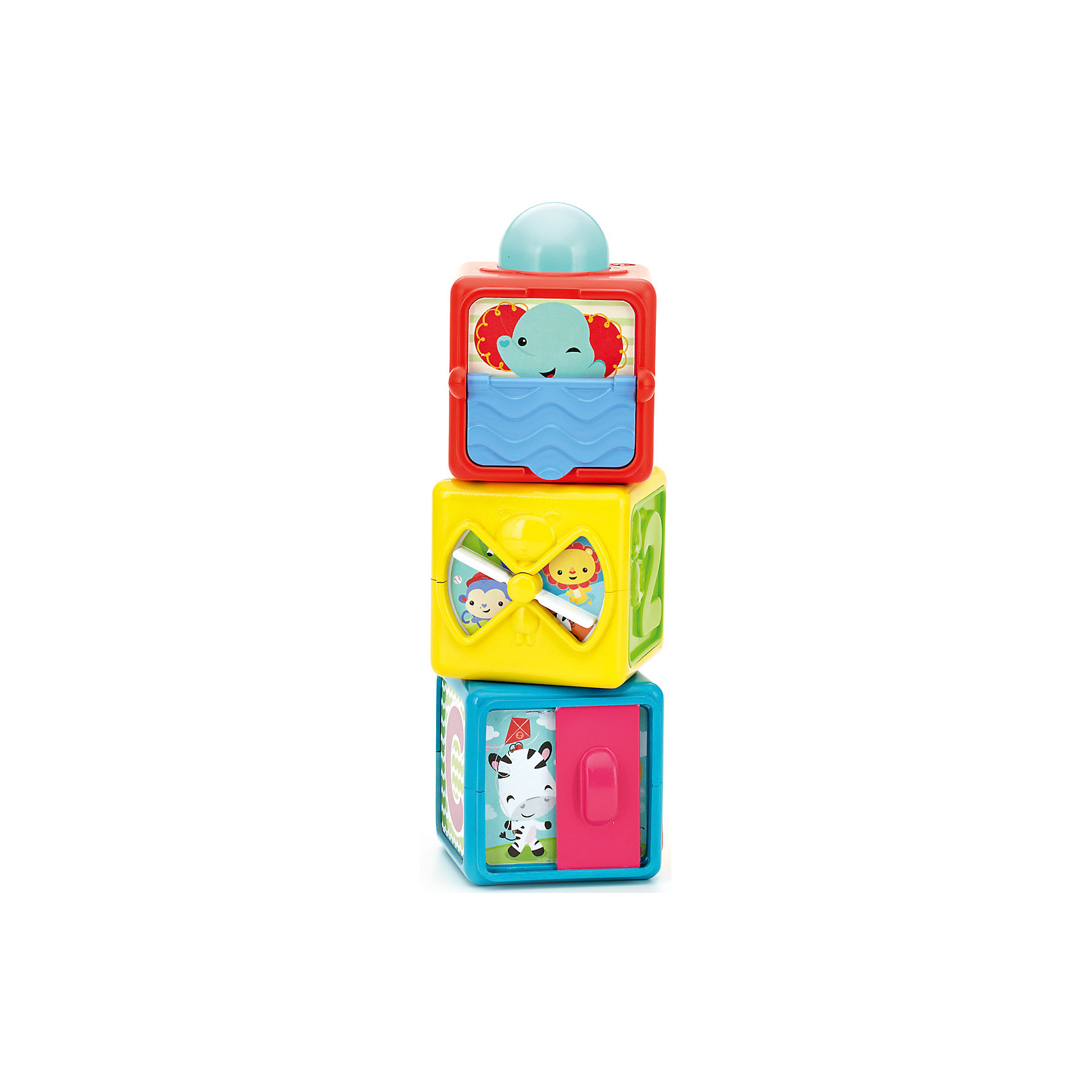 Набор кубиков, Fisher-Price Набор кубиков, Fisher-PriceНабор из трех кубиков для традиционных упражнений по сборке, которые как задействуют базовые навыки, так и обучают новым навыкам. Нажмите на голову каждого отдельного персонажа, чтобы активировать движение. Или поставьте кубики друг на друга, чтобы запустить все механизмы одним движением!<br><br>Ширина мм: 184<br>Глубина мм: 105<br>Высота мм: 203<br>Вес г: 476<br>Возраст от месяцев: 6<br>Возраст до месяцев: 18<br>Пол: Унисекс<br>Возраст: Детский<br>SKU: 4816294