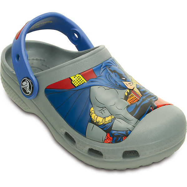 Сабо Creative Crocs Batman Clog Crocs Сабо Creative Crocs Batman Clog CrocsПляжная обувь<br>Характеристики товара:<br><br>• цвет: серый<br>• материал: 100% полимер Croslite™<br>• литая модель<br>• вентиляционные отверстия<br>• бактериостатичный материал<br>• пяточный ремешок фиксирует стопу<br>• толстая устойчивая подошва<br>• с принтом<br>• анатомическая стелька с массажными точками стимулирует кровообращение<br>• страна бренда: США<br>• страна изготовитель: Китай<br><br>Для правильного развития ребенка крайне важно, чтобы обувь была удобной. Такие сабо обеспечивают детям необходимый комфорт, а анатомическая стелька с массажными линиями для стимуляции кровообращения позволяет ножкам дольше не уставать. Сабо легко надеваются и снимаются, отлично сидят на ноге. Материал, из которого они сделаны, не дает размножаться бактериям, поэтому такая обувь препятствует образованию неприятного запаха и появлению болезней стоп. <br>Обувь от американского бренда Crocs в данный момент завоевала широкую популярность во всем мире, и это не удивительно - ведь она невероятно удобна. Её носят врачи, спортсмены, звёзды шоу-бизнеса, люди, которым много времени приходится бывать на ногах - они понимают, как важна комфортная обувь. Продукция Crocs - это качественные товары, созданные с применением новейших технологий. Обувь отличается стильным дизайном и продуманной конструкцией. Изделие производится из качественных и проверенных материалов, которые безопасны для детей.<br><br>Сабо от торговой марки Crocs можно купить в нашем интернет-магазине.<br><br>Ширина мм: 225<br>Глубина мм: 139<br>Высота мм: 112<br>Вес г: 290<br>Цвет: серый<br>Возраст от месяцев: 12<br>Возраст до месяцев: 15<br>Пол: Мужской<br>Возраст: Детский<br>Размер: 21/22,27/28,31/32,25/26,23/24,29/30<br>SKU: 4828023