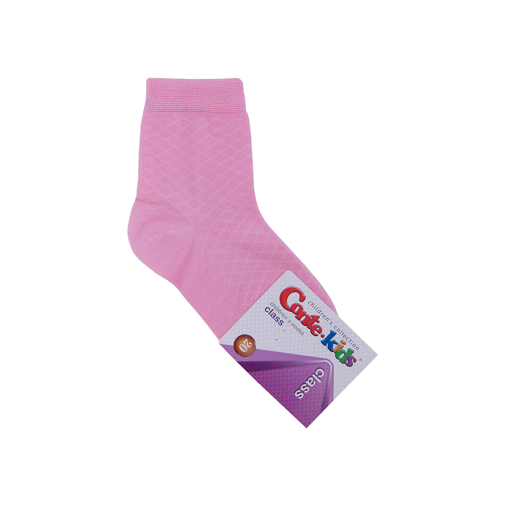 Носки для девочки Conte-kids Носки для девочки Conte-kidsНоски<br>Детские носки известной марки Conte-kids.<br>- Мягкие, эластичные, удобные и практичные.<br>- От белорусского производителя. <br>- Для девочек и мальчиков. <br><br>Состав: 50% - хлопок, 47,2% - полиамид, 2,8% - эластан.<br><br>Ширина мм: 87<br>Глубина мм: 10<br>Высота мм: 105<br>Вес г: 115<br>Цвет: розовый<br>Возраст от месяцев: 84<br>Возраст до месяцев: 108<br>Пол: Женский<br>Возраст: Детский<br>Размер: 20<br>SKU: 4830291