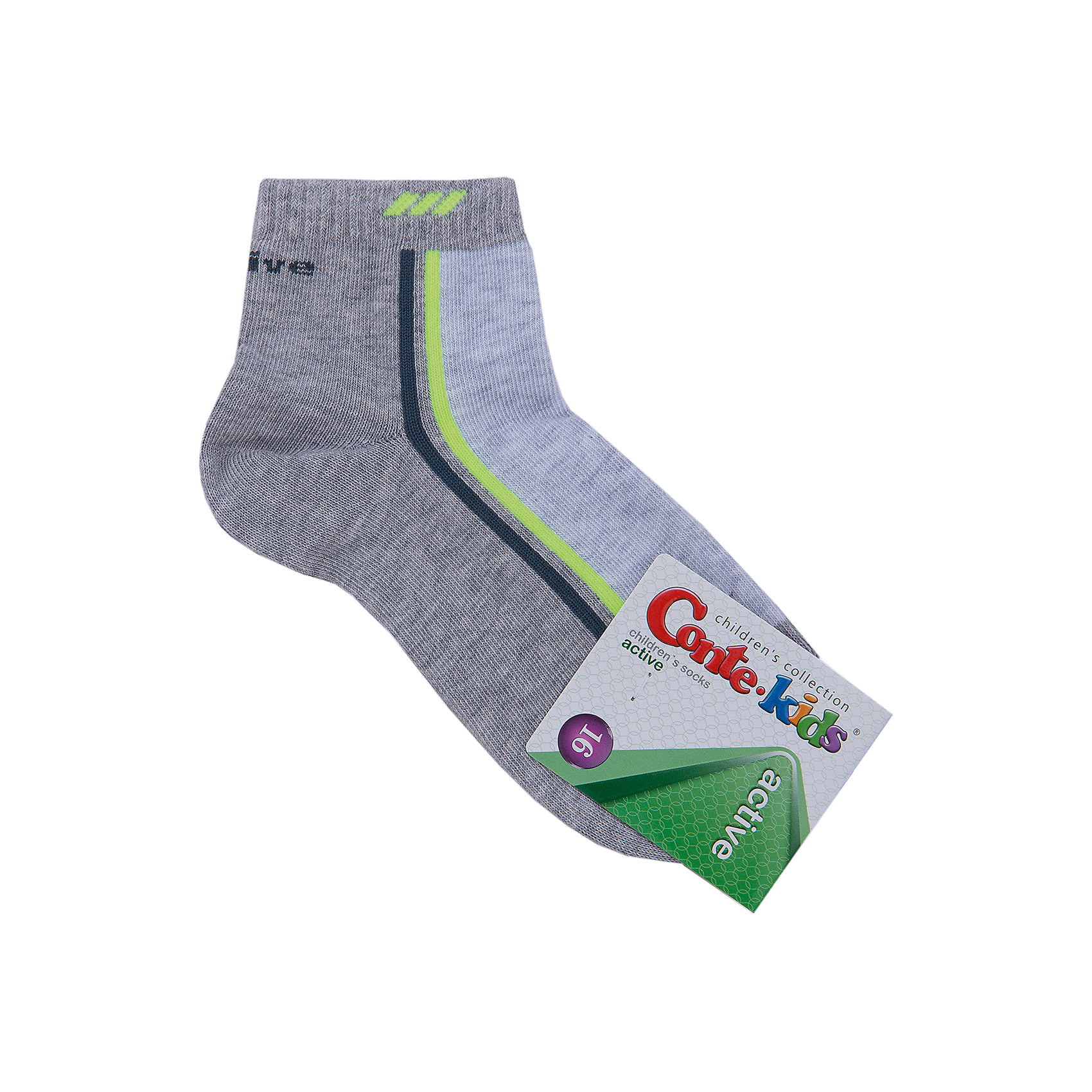 Носки Conte-kids Носки Conte-kidsНоски<br>Носки детские известной марки Conte-kids. <br>- Мягкие, эластичные, удобные и практичные. <br>- Для девочек и мальчиков. <br>- От белорусского производителя.<br><br>Состав: 72%- хлопок, 25,5% - полиамид, 2,5% - эластан.<br><br>Ширина мм: 87<br>Глубина мм: 10<br>Высота мм: 105<br>Вес г: 115<br>Цвет: серый<br>Возраст от месяцев: 48<br>Возраст до месяцев: 60<br>Пол: Унисекс<br>Возраст: Детский<br>Размер: 16<br>SKU: 4830352