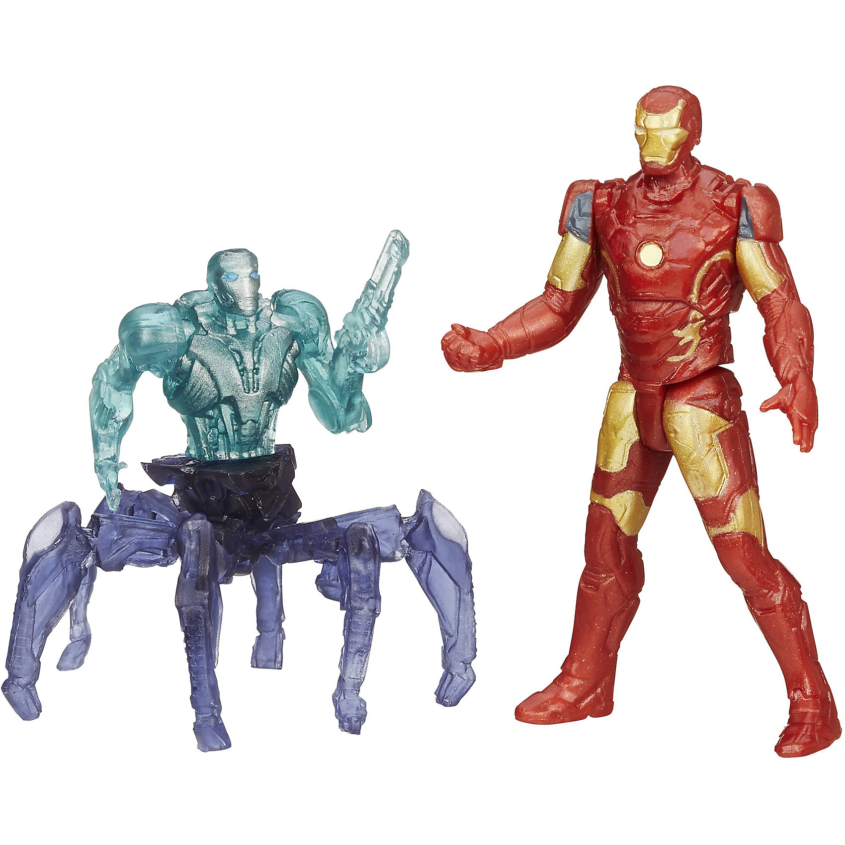 Мини-фигурки Мстителей, Marvel Heroes, B0423/B1482 Мини-фигурки Мстителей, Marvel Heroes, B0423/B1482Игрушки<br>Мини-фигурки Мстителей, Marvel Heroes, B0423/B1482.<br><br>Характеристики:<br><br>- В комплекте: фигурка Железного Человека, разборная фигурка дрона Альтрона 001<br>- Высота фигурки Железного Человека: 6 см.<br>- Материал: высококачественный пластик<br>- Размер упаковки: 4,4x16x14 см.<br><br>Набор «Мини-фигурки Мстителей, Marvel Heroes» от Hasbro непременно привлечет внимание вашего ребенка и не позволит ему скучать. Знаменитый Железный Человек, герой из команды «Мстителей», снова готов встретиться лицом к лицу со злом. И даже коварный и жестокий Альтрон не сможет помешать Тони Старку и не остановит его команду. В этом наборе мини-фигурок имеется одна детализированная фигурка Железного Человека и необычная фигурка дрона Альтрона 001. Дрон выглядит как жуткое механическое существо: до пояса киборг-андроид, а ниже пояса робот-паук с множеством конечностей. Фигурки подвижные. Они имеют по 5 точек артикуляции. Фигурку дрона можно разобрать по частям. Набор приурочен к фильму «Эра Альтрона», в котором рассказывается о новейших приключениях «Мстителей» и их борьбе против коварного искусственного интеллекта Альтрона.<br><br>Мини-фигурки Мстителей, Marvel Heroes, B0423/B1482 можно купить в нашем интернет-магазине.<br><br>Ширина мм: 159<br>Глубина мм: 44<br>Высота мм: 140<br>Вес г: 979<br>Возраст от месяцев: 48<br>Возраст до месяцев: 144<br>Пол: Мужской<br>Возраст: Детский<br>SKU: 4833572