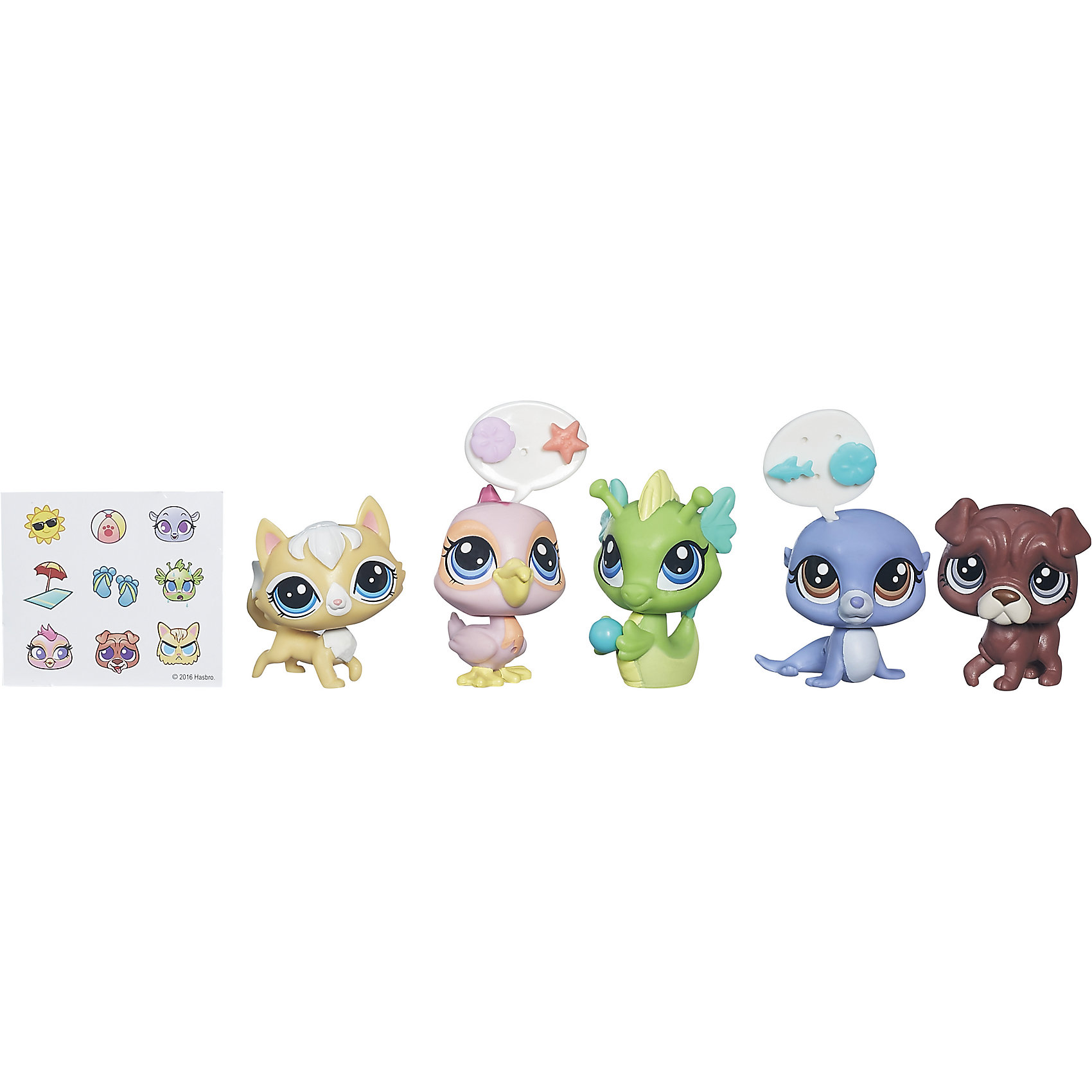 Мульти-набор зверюшек, Littlest Pet Shop, B5004/B0282 Мульти-набор зверюшек, Littlest Pet Shop, B5004/B0282Мир животных<br>Встречайте новую мини-коллекцию очаровательных зверюшек, они такие милый и очаровательные, что не оставят равнодушным ни одного ребенка! В одной упаковке 5 зверюшек, 5 аксессуаров и стикеры, чтобы рассказать, о чем думают забавные зверята. Собери их всех и проигрывай сценки из любимого телесериала Маленький зоомагазин! Дополнительная информация: - Материал: пластик. - Размер одной игрушки: 5 см. - Комплектация: 5 игрушек, 5 аксессуаров. Мульти-набор зверюшек, Littlest Pet Shop (Литл пет шоп) можно купить в нашем магазине.<br><br>Ширина мм: 202<br>Глубина мм: 49<br>Высота мм: 227<br>Вес г: 2247<br>Возраст от месяцев: 48<br>Возраст до месяцев: 144<br>Пол: Женский<br>Возраст: Детский<br>SKU: 4833588