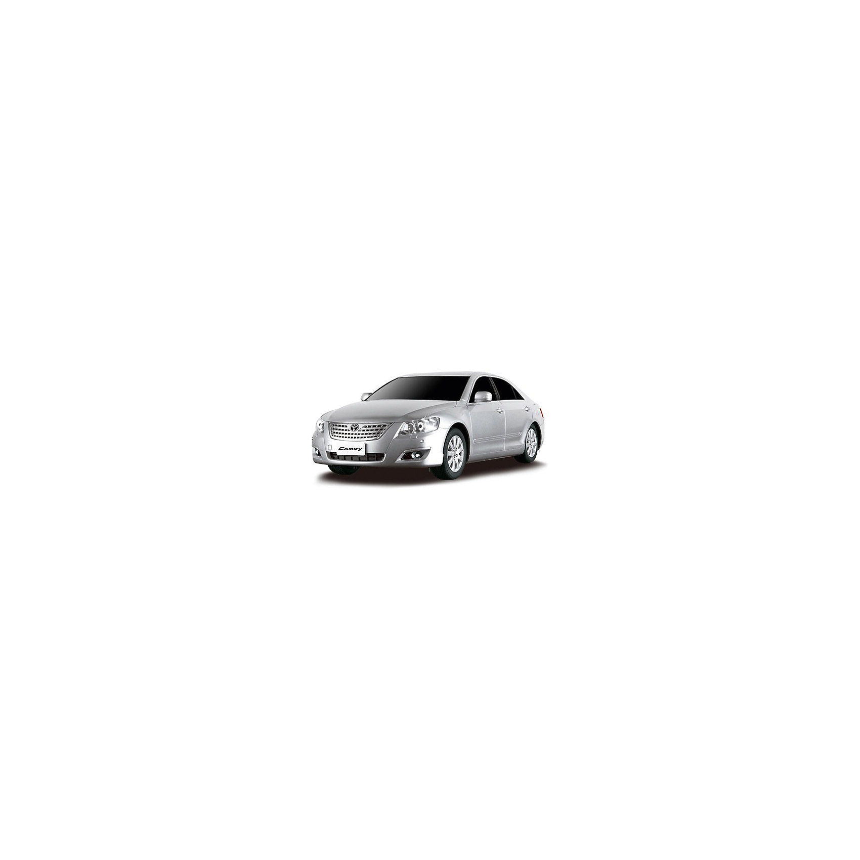 Машина TOYOTA CAMRY, 1:24, со светом, р/у, серебристый Машина TOYOTA CAMRY, 1:24, со светом, р/у, серебристыйТочная копия потрясающего седана TOYOTA CAMRY на радиоуправлении прекрасный подарок и малышу и взрослому любителю этой замечательной марки. Прекрасная детализированная копия TOYOTA CAMRY (Тойота Камри), уменьшенная в 24 раза может появиться у Вас дома! У машины загораются стоп сигналы и фары при движении, что придает ей еще большую реалистичность. Авто обладает неповторимым провокационным стилем и спортивным характером. Функция полного управления позволяет машине с легкостью обходить все углы, даже на полном ходу. Модель движется с высокой скоростью можно управлять с расстояния до 25 м. Устраивайте гонки и шоу прямо у себя дома! Дополнительная информация: - Комплект: машина, пульт радиоуправления, руководство пользователя; - Машинка движется вперёд и назад, влево, вправо; - Светятся фары; - Скорость: 7 км/час - Контроль управления: 15-25 м; - Масштаб: 1:24 см; - Батарейки 3x1.5AA, в пульт 2x1.5AA (в комплект не входит); - Материал: пластик, металл; - Размер игрушки: 20 х 9 х 6 см; - Размер упаковки: 25 х 13 х 11 см; - Вес: 480 г Машину TOYOTA CAMRY, 1:24, со светом, р/у можно купить в нашем интернет-магазине.<br><br>Ширина мм: 110<br>Глубина мм: 270<br>Высота мм: 130<br>Вес г: 480<br>Возраст от месяцев: 36<br>Возраст до месяцев: 144<br>Пол: Мужской<br>Возраст: Детский<br>SKU: 4838267