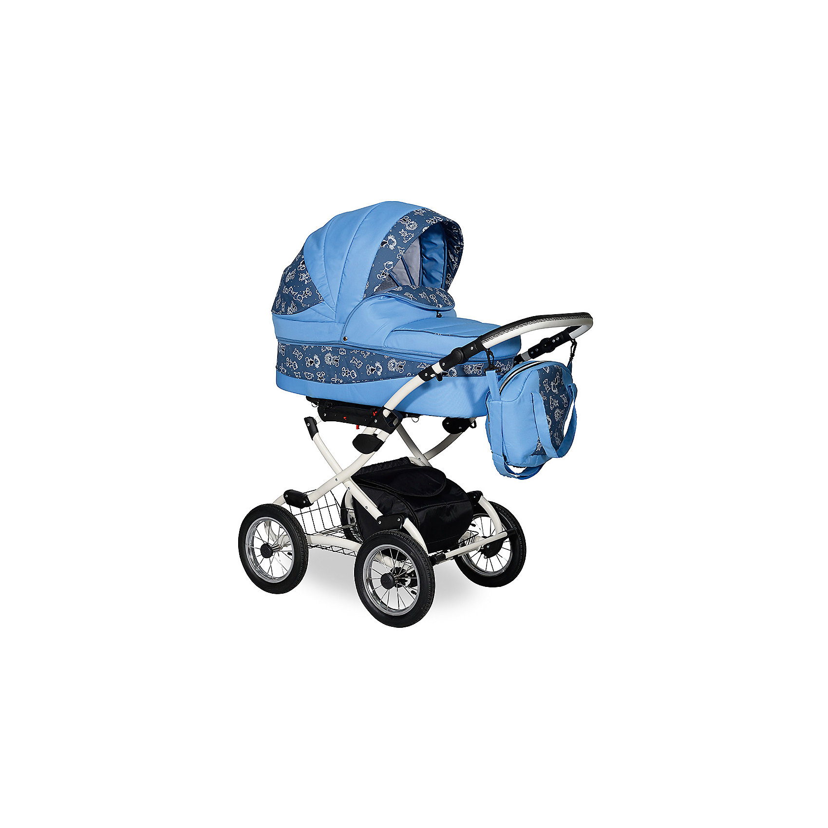 Коляска 2 в 1 Indigo Blues PC , голубой Коляска 2 в 1 Indigo Blues PC , голубойКоляски 2 в 1<br>Коляска 2 в 1 Blues PC Indigo, голубой – относится к категории современной классики. Данная модель предназначена для детей с самого рождения и до трех лет. Классические детали и современные качественные и безопасные материалы отличают эту коляску среди аналогичных моделей. Помповые колеса обеспечивают плавное движение коляски даже по самым неровным дорогам и тротуарам.<br>Люлька в коляске 2 в 1 Индиго Блюс оснащена регулируемым подголовником, имеется 2 капюшона, один из которых съемный, второй легкий, хорошо пропускает воздух, но при этом защищает от насекомых. Прогулочный вариант этой коляски обеспечен ремнями безопасности, подъемной металлической подножкой и съемным поручнем, обтянутым тканевым материалом.<br>Коляска 2 в 1 Blues PC Indigo, голубой – это высокое качество по доступной цене.<br><br>Дополнительная информация:<br><br>- Механизм складывания: книжка<br>- Цвет: голубой<br>- Сезон: зима-лето<br>- Комплектация: сумка для мамы, матрасик в люльку, накидка на ножки<br>- Ширина шасси: 58 см<br>- Диаметр колес: 30,5 см<br>- Ручка: 4 положения<br>- Размер люльки (ДxШ): 80х35<br>- Размер (ДxВхШ): 93х53х60 см<br>- Материал: ткань, устойчивая к низким температурам и воздействия яркого солнечного цвета. Обладает водоотталкивающими свойствами.<br>- Вес 21,0 кг<br><br>Подробнее:<br><br>- Для детей в возрасте: от 0 месяцев до 3 лет<br><br>Страна производитель: Польша<br><br>Коляску 2 в 1 Blues PC Indigo, голубой можно купить в нашем интернет-магазине.<br><br>Ширина мм: 930<br>Глубина мм: 600<br>Высота мм: 530<br>Вес г: 21000<br>Возраст от месяцев: 0<br>Возраст до месяцев: 36<br>Пол: Унисекс<br>Возраст: Детский<br>SKU: 4855046