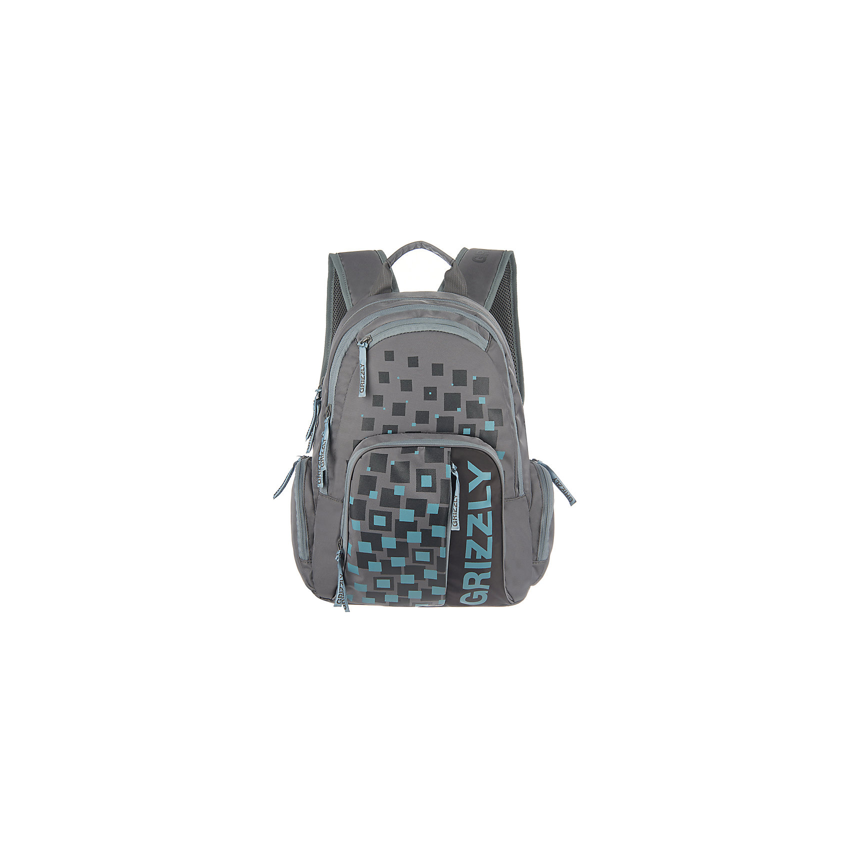 Grizzly Рюкзак школьный, серый Grizzly Рюкзак школьный, серыйРюкзаки<br>Рюкзак, серый, Grizzly (Гризли) ? рюкзак отечественного бренда Гризли молодежной серии. Рюкзаки этой серии выполнены из нейлона высокого качества, что обеспечивает их, с одной стороны, легкий вес, а с другой ? надежность и прочность. Все швы выполнены капроновыми нитками, что делает швы особенно крепкими и устойчивыми к износу даже в течение нескольких лет. <br>Внутреннее устройство рюкзака состоит из трех вместительных отсеков, внутреннего составного пенала-органайзера для канцелярских принадлежностей и внутреннего кармана на молнии. Повышенная вместительность рюкзака обеспечивается объемными боковыми карманами, а также объемным карманом спереди. Все карманы оснащены застежками на молнии.<br>Удобство и эргономичность рюкзака создается за счет жесткой анатомической спинки, укрепленных широких лямок и кармана быстрого доступа. Кроме того, имеется дополнительная ручка-петля, которая позволяет носить рюкзак в руках. Уникальность рюкзаков Grizzly заключается в том, что анатомическая спинка изготовлена из специальной ткани, которая пропускает воздух, тем самым защищает спину от повышенного потоотделения.<br>Рюкзаки молодежной серии Grizzly (Гризли) ? это не только удобство и функциональность, это еще и оригинальный современный дизайн. Рюкзак, серый, Grizzly (Гризли) выполнен в классическом сером цвете с графическими темно-серыми и бирюзовыми элементами, на переднем объемном кармане имеется брендовая надпись.<br>Рюкзак, серый, Grizzly (Гризли) ? это качество материалов, удобство и долговечность использования. <br><br>Дополнительная информация:<br><br>- Вес: 850 г<br>- Габариты (Д*Г*В): 31*22*42 см<br>- Цвет: серый<br>- Материал: нейлон <br>- Сезон: круглый год<br>- Коллекция: молодежная <br>- Год коллекции: 2016 <br>- Пол: мужской<br>- Предназначение: для школы, для занятий спортом<br>- Особенности ухода: можно чистить влажной щеткой или губкой, допускается ручная стирка<br><br>Подробнее:<br><br>• Для школьников в возрасте: от 8 лет и до 12 лет<br>• Страна производитель: Россия<br>• Торговый бренд: Grizzly<br><br>Рюкзак, серый, Grizzly (Гризли) можно купить в нашем интернет-магазине.<br><br>Ширина мм: 310<br>Глубина мм: 220<br>Высота мм: 420<br>Вес г: 850<br>Возраст от месяцев: 96<br>Возраст до месяцев: 144<br>Пол: Мужской<br>Возраст: Детский<br>SKU: 4858841