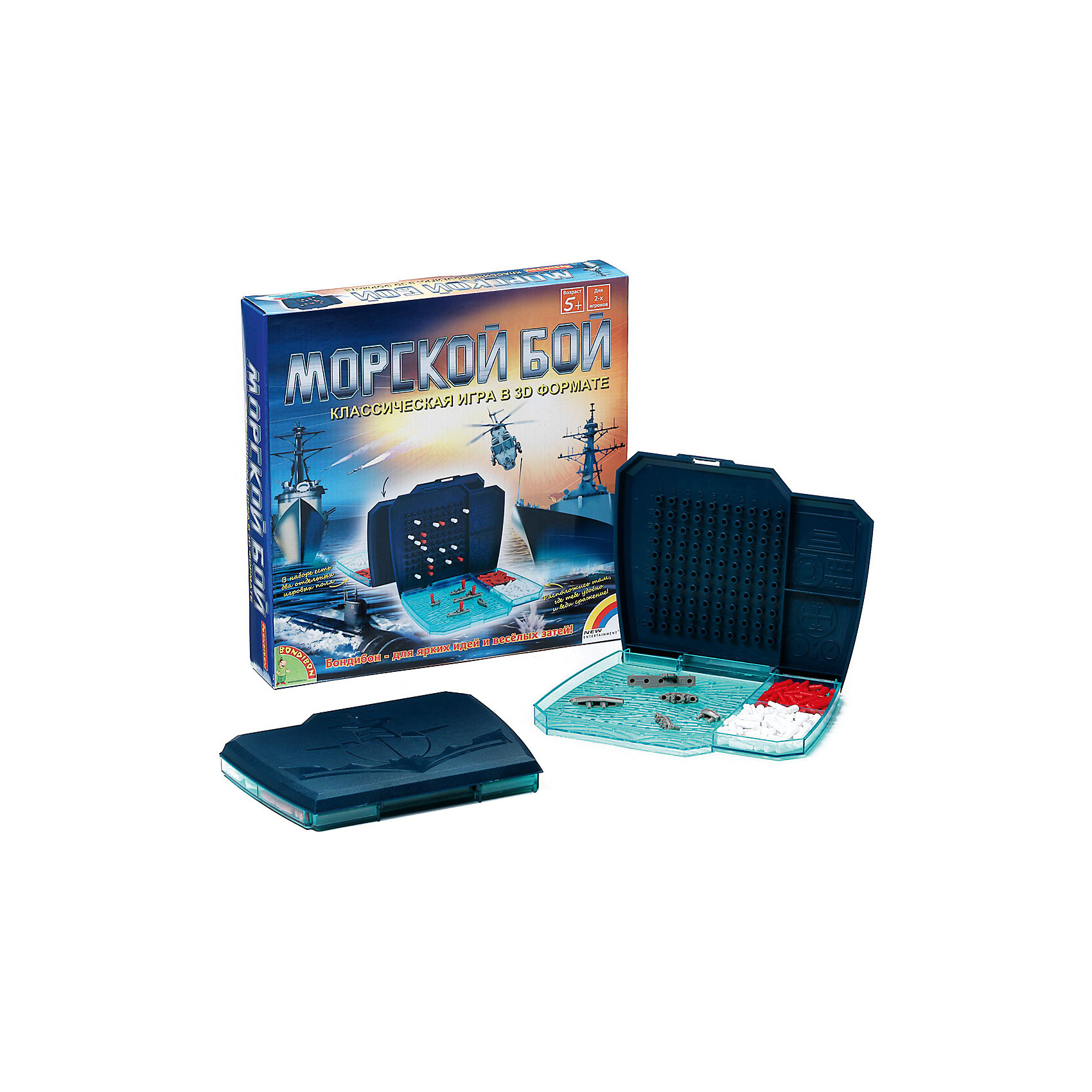 Настольная игра Морской бой, Bondibon Настольная игра Морской бой, BondibonНастольные игры<br>Морской бой классическая игра, цель которой уничтожить вражеские корабли и попытаться спасти собственные. Настольная игра выполнена в виде двух отдельных полей с защитными экранами, которые скрывают расположение кораблей противника. Поврежденные корабли отмечаются специальными цветными фишками. Кто первый уничтожит все вражеские судна, становится победителем.<br><br>Дополнительная информация:<br><br>- Возраст: от 4 лет<br>- В комплекте: 2 пластиковых кейса, фишки, 10 крейсеров различной длины, инструкция<br>- Материал: пластик<br>- Размер упаковки: 27х5х27 см<br>- Вес: 0.5 кг<br><br>Настольную игру Морской бой, Bondibon можно купить в нашем интернет-магазине.<br><br>Ширина мм: 270<br>Глубина мм: 50<br>Высота мм: 270<br>Вес г: 500<br>Возраст от месяцев: 48<br>Возраст до месяцев: 1188<br>Пол: Унисекс<br>Возраст: Детский<br>SKU: 4864508