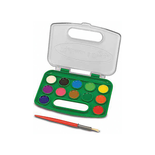 Набор акварельных красок, 12 цветов, Melissa & Doug Набор акварельных красок, 12 цветов, Melissa & DougКраски и кисточки<br>Набор позволит ребенку полностью проявить свою фантазию и нарисовать множество рисунков разноцветными красками из комплекта.<br><br>Дополнительная информация:<br><br>- Возраст: от 3 лет.<br>- В набор входит: кисточка и краски 12 цветов.<br>- Материал: пластик.<br>- Размер упаковки: 15х1х12 см.<br><br>Купить набор акварельных красок можно в нашем магазине.<br><br>Ширина мм: 150<br>Глубина мм: 10<br>Высота мм: 120<br>Вес г: 113<br>Возраст от месяцев: 36<br>Возраст до месяцев: 120<br>Пол: Унисекс<br>Возраст: Детский<br>SKU: 4865269