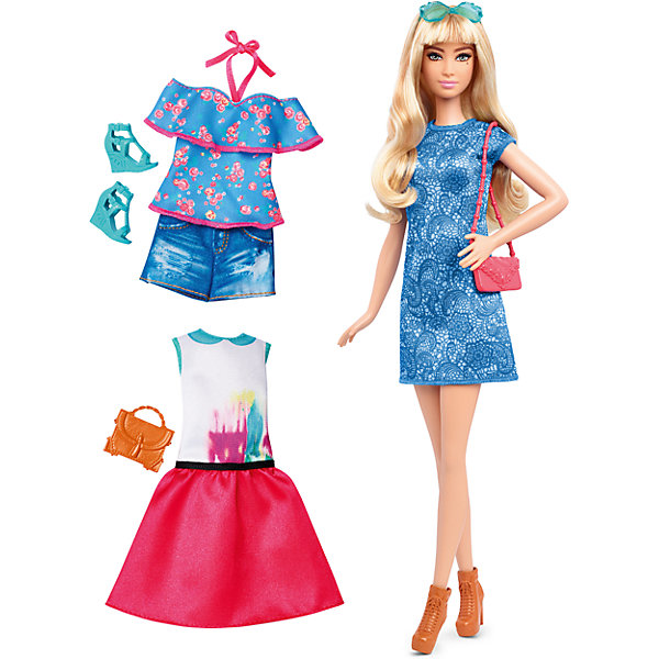 Кукла + набор одежды, Barbie Кукла + набор одежды, BarbieКуклы<br>Кукла + набор одежды, Barbie - потрясающая игрушка от компании Mattel.<br>Такая куколка непременно привлечет внимание Вашей девочки. На этот раз кукла обладает светлой кожей и серыми глазами. Стильная блондинка с очаровательной родинкой на лице. Длинные и густые светлые волосы, так легко расчесывать и укладывать в разные прически. В набор входят вещи и аксессуары необходимые для придания неповторимого стиля кукле: модное коктейльное платье, две пары обуви, 2 сумочки и два комплекта повседневной одежды. Голова и конечности игрушки подвижны, благодаря чему она может принимать различные позы. Изделие выполнено из высококачественных материалов и является совершенно безопасным для здоровья ребенка.<br>Порадуйте свою девочку таким подарком - Кукла + набор одежды, Barbie!<br> В набор входит:<br>• кукла;<br>• платье;<br>• 2 сумки, 2 пары обуви;<br>• Два комплекта одежды.<br><br>Дополнительная информация:<br>• Материал: текстиль, пластик.<br>• Высота куклы 29 см.<br>• Размер упаковки: 25.5 x32,5x6 см.<br><br>Кукла + набор одежды, Barbie можно купить в нашем интернет- магазине.<br><br>Ширина мм: 60<br>Глубина мм: 255<br>Высота мм: 325<br>Вес г: 356<br>Возраст от месяцев: 36<br>Возраст до месяцев: 120<br>Пол: Женский<br>Возраст: Детский<br>SKU: 4865300