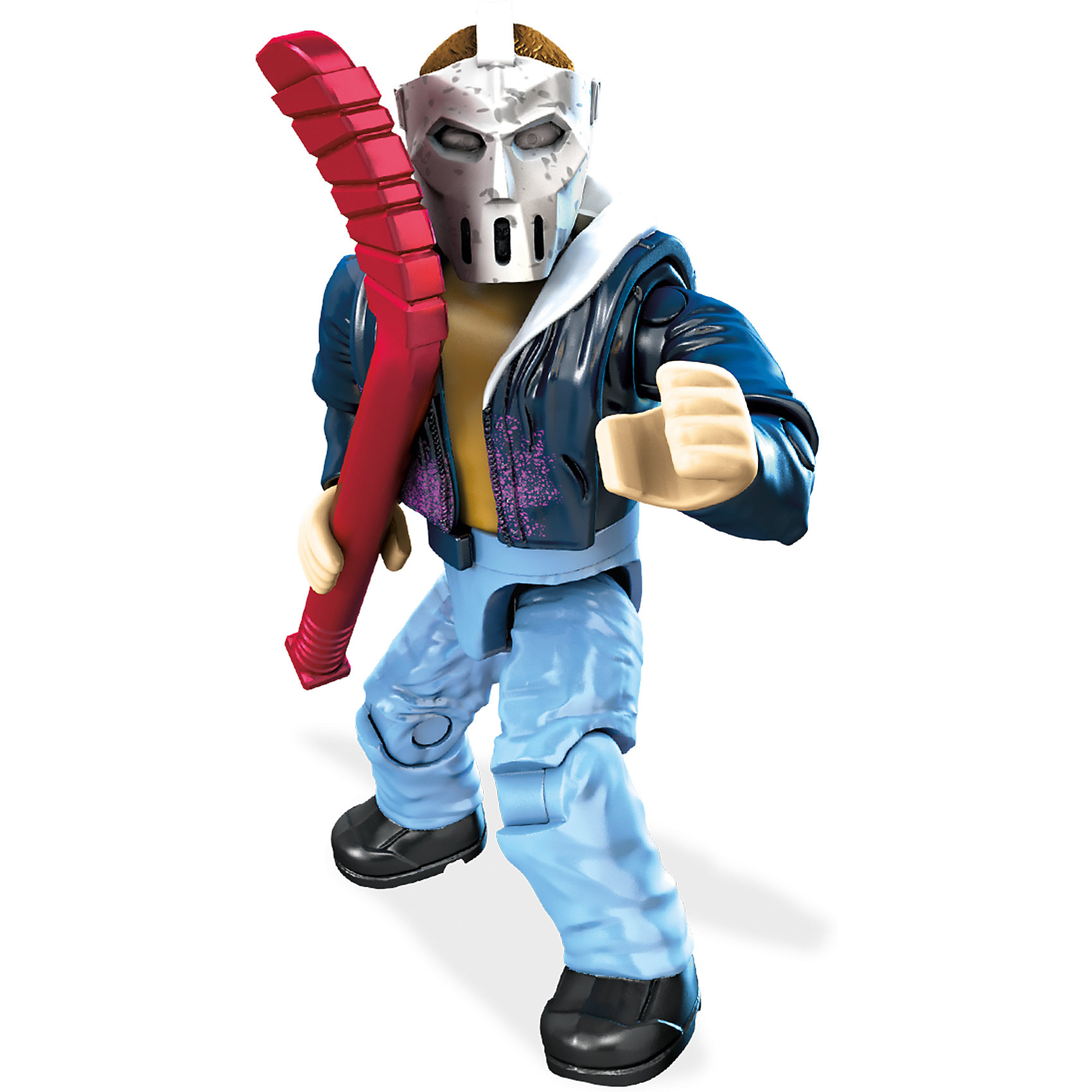 Фигурка персонажа фильма Черепашки Ниндзя II, Mega Bloks Фигурка персонажа фильма Черепашки Ниндзя II, Mega BloksПластмассовые конструкторы<br>Фигурка Кейси Джонс, Mega Bloks (Мега Блокс) ? один из героев персонажей фильма «Черепашки-ниндзя II». Коллекционная фигурка выполнена из безопасного пластика с яркими цветами, устойчивыми к повреждениям. Фигурка обладает 11 подвижными элементами и включает аксессуары, характерные для персонажа. Оружие фиксируется в руках.<br>Все элементы фигурки выполнены с точной детализацией героя фильма «Черепашки-ниндзя II». Кейси Джонс ? друг черепашек, который сражается с преступностью, виртуозно владеет техникой рукопашного боя. В этой серии фигурка представлена с одним из излюбленных оружием ? хоккейной клюшкой.<br>Фигурка Кейси Джонса, Mega Bloks (Мега Блокс) позволит вашему ребенку не только воспроизвести истории и сюжеты из фильма, но и придумать свою, новую историю борьбы с несправедливостью и преступностью.<br>Сюжетно-ролевые игры на основе конструктора позволят вашему ребенку развивать логическое мышление, воображение, а также тренировать память. <br><br>Дополнительная информация:<br><br>- Вид игр: сюжетно-ролевые <br>- Предназначение: для дома<br>- Материал: пластик<br>- Размер (Д*Ш*В): 2,5*9*12,5 см<br>- Вес: 14 г <br>- Особенности ухода: фигурки можно мыть в теплой мыльной воде<br><br>Подробнее:<br><br>• Для детей в возрасте: от 6 лет и до 12 лет<br>• Страна производитель: Китай<br>• Торговый бренд: Mega Bloks<br><br>Фигурку Кейси Джонса, Mega Bloks (Мега Блокс), можно купить в нашем интернет-магазине.<br><br>Ширина мм: 25<br>Глубина мм: 90<br>Высота мм: 125<br>Вес г: 14<br>Возраст от месяцев: 72<br>Возраст до месяцев: 144<br>Пол: Мужской<br>Возраст: Детский<br>SKU: 4867669