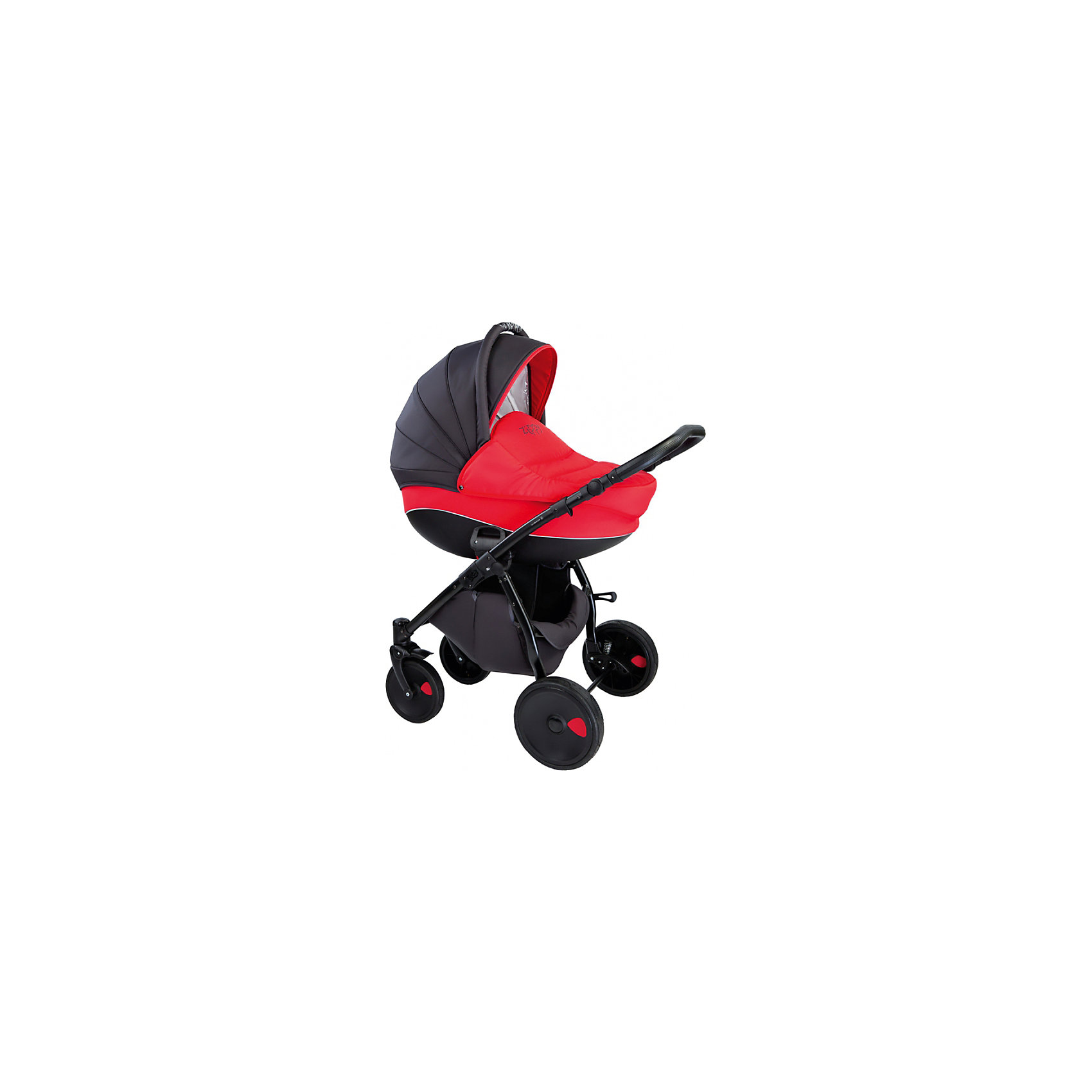 Коляска 2 в 1 Tutis Zippy New, темно серый/красный Коляска 2 в 1 Tutis Zippy New, темно серый/красныйКоляски 2 в 1<br>Коляска 2 в 1 Zippy New, Tutis, темно серый/красный<br>Коляска Zippy New, Tutis – это просторная глубокая люлька, прогулочный блок и шасси на которое эти два модуля устанавливаются, как лицом к маме, так и наоборот. Коляска имеет надувные колеса, передние - поворотные с блокировкой, задние - с ножными тормозами. Большой регулируемый капюшон с удобной ручкой надежно защищает малыша. Заднюю часть капюшона можно отстегнуть, получается летний вариант с москитной сеткой и тентом от солнца. Предусмотрен встроенный козырёк с силиконовой вставкой. Люлька с вентиляционными отверстиями в нижней части имеет жесткий каркас. Внутри люльки - тканевое покрытие и матрасик из кокосового волокна со съемным чехлом. Имеется регулируемый подголовник. Прогулочный блок имеет широкое сидение. Наклон спинки регулируется в 4 положениях вплоть до горизонтального. Имеется покрытая силиконом регулируемая подножка (3 положения), регулируемые пятиточечные ремни безопасности с мягкими накладками, мягкий матрасик вкладыш, накидка на ножки, мягкий съемный бампер обтянутый силиконовой пленкой. Регулируемая ручка коляски отделана эко-кожей. Имеется корзина для покупок и сумка для мамы. Шасси легко и компактно складывается, имеется фиксатор от раскладывания. Все тканевые покрытия коляски изготовлены из прочной, но нежной хлопчатобумажной ткани, технология SILVER PLUS обеспечивает защиту от микробов и аллергенов.<br><br>Дополнительная информация:<br><br>- В комплекте: люлька, прогулочный блок, шасси, сумка для мамы, корзина для покупок, чехол на ножки (для люльки и прогулочного блока), москитная сетка, дождевик, матрас для люльки, матрасик-вкладыш для прогулочного блока<br>- Функция качания (когда люлька лежит на полу)<br>- Размер: шасси в разложенном виде 84х62х101 см; шасси в сложенном виде 89х62х38 см.<br>- Размеры: люлька внешний размер 87х39х22 см, внутренний 76х36 см; прогулочный блок внешний размер 95х39х24 см. внутренний 90х39 см.<br>- Вес: люлька 4,3 кг; люлька с шасси: 13,2 кг; прогулочный блок с шасси: 13,7 кг.<br>- Алюминиевая рама<br>- 2 положения амортизации<br>- Ширина шасси: 60 см.<br>- Диаметр колес: передние 26 см., задние 31 см.<br><br>Коляску 2 в 1 Zippy New, Tutis, темно серую/красную можно купить в нашем интернет-магазине.<br><br>Ширина мм: 890<br>Глубина мм: 600<br>Высота мм: 380<br>Вес г: 22400<br>Возраст от месяцев: 0<br>Возраст до месяцев: 36<br>Пол: Унисекс<br>Возраст: Детский<br>SKU: 4867703