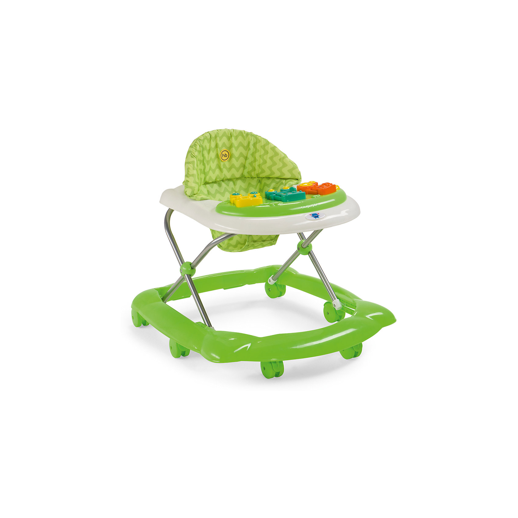 Ходунки Pioneer, Happy baby, зеленый Ходунки Pioneer, Happy baby, зеленыйХодунки<br>Ваш маленький исследователь стремится к познанию мира вокруг. Этот процесс естествененный и необходимый, и задача каждого заботливого и любящего родителя – предоставить своему чаду такую возможность. Но, в то же время, нужно оградить малыша от травм, ушибов и синяков, которые, неизбежны на пути изучения окружающей действительности. Если при этом молодая мама не получает какой-либо помощи извне и вынуждена нести на своих хрупких плечах еще и заботы о чистоте в доме, приготовлении пищи и так далее, то ей приходится тяжело. Именно для облегчения трудовых будней молодых родителей и предназначены такие товары, как ходунки. Устройство научит малыша держать равновесие при ходьбе и подарит массу незабываемых эмоций от первых шагов и от ярких, интересных игрушек. <br>Комбинация красивых и оригинальных цветов привлечет к себе внимание ребенка. <br>Игровая панель с фактурными игрушками и звуковыми эффектами поможет крохе освоить хватательный рефлекс, развить мелкую моторику, зрение и слух. Шесть пластиковых колесиков не нанесут вреда напольному покрытию, они вращаются вокруг своей оси и закрепляются в положении стоп. По мере роста ребенка ходунки могут регулироваться по высоте в трех положениях. Мягкий чехол при загрязнении легко можно снять и постирать. Для работы игровой панели требуется 2 батареек типа АА.<br><br>Дополнительная информация: <br><br> - габариты в сложенном виде дхшхв: 67*58*30 см<br> - габариты в разложенном виде дхшхв: 67*58*57 см<br> - развивают координацию движений<br> - учат ребенка держать равновесие<br> - регулируются по высоте: 3 положения<br> - пластиковые колеса: 6 шт.<br> - стопоры-ограничители движения ходунка: 2 шт.<br> - игровая панель со звуковыми и световыми эффектами: 3 мелодии<br> - развивающие игрушки<br> - для работы игровой панели необходимо 2 батарейки типа АА<br><br>Ходунки Pioneer торговой марки Happy baby можно купить в нашем интернет-магазине.<br><br>Ширина мм: 150<br>Глубина мм: 600<br>Высота мм: 660<br>Вес г: 2600<br>Возраст от месяцев: 7<br>Возраст до месяцев: 18<br>Пол: Унисекс<br>Возраст: Детский<br>SKU: 4878589