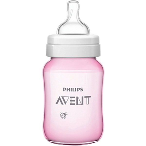 Бутылочка Classic+, 260 мл, 1 мес+, Philips Avent, розовый Бутылочка Classic+, 260 мл, 1 мес+, Philips Avent, розовыйХиты продаж<br>Новая, улучшенная бутылочка Classic+ от Philips Avent - это то, что необходимо Вам! <br><br>Особенности:<br>- Удобное кормление благодаря уникальной форме бутылочки. <br>- Антиколиковая система. Во время кормления, открывается специальный клапан на соске, пропуская воздух в бутылочку, а не в живот ребеночка.<br>- Благодаря широкому горлышку, после кормления, можно без труда очистить бутылку.<br>- Для большего удобства и более длительного использования бутылочка совместима с большинством изделий линейки Philips. <br>- Не содержащего бисфенола-А.<br><br>Дополнительная информация: <br><br>- Возраст: с 1 месяца.<br>- Объем: 260 мл.<br>- Цвет: розовый.<br>- Материал: полипропилен, силикон. <br>- Размер упаковки: 7,1х7,1х16,9 см.<br>- Вес в упаковке: 92 г.<br><br>Купить бутылочку Classic+ от Philips Avent в розовом цвете, можно в нашем магазине.<br><br>Ширина мм: 71<br>Глубина мм: 71<br>Высота мм: 169<br>Вес г: 92<br>Возраст от месяцев: 1<br>Возраст до месяцев: 2147483647<br>Пол: Женский<br>Возраст: Детский<br>SKU: 4880863